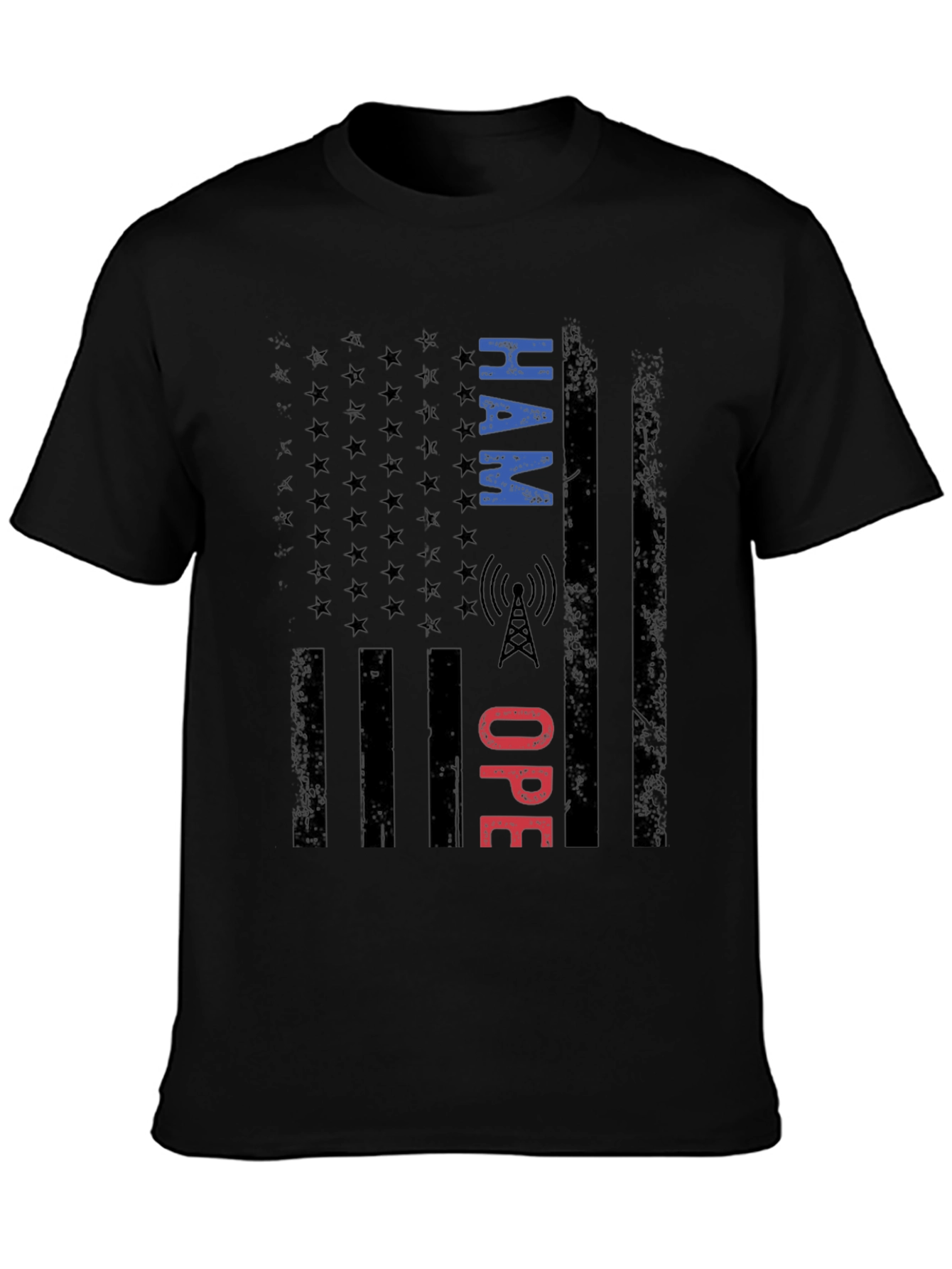 HAM Operator American Flag Graphic T-Shirt