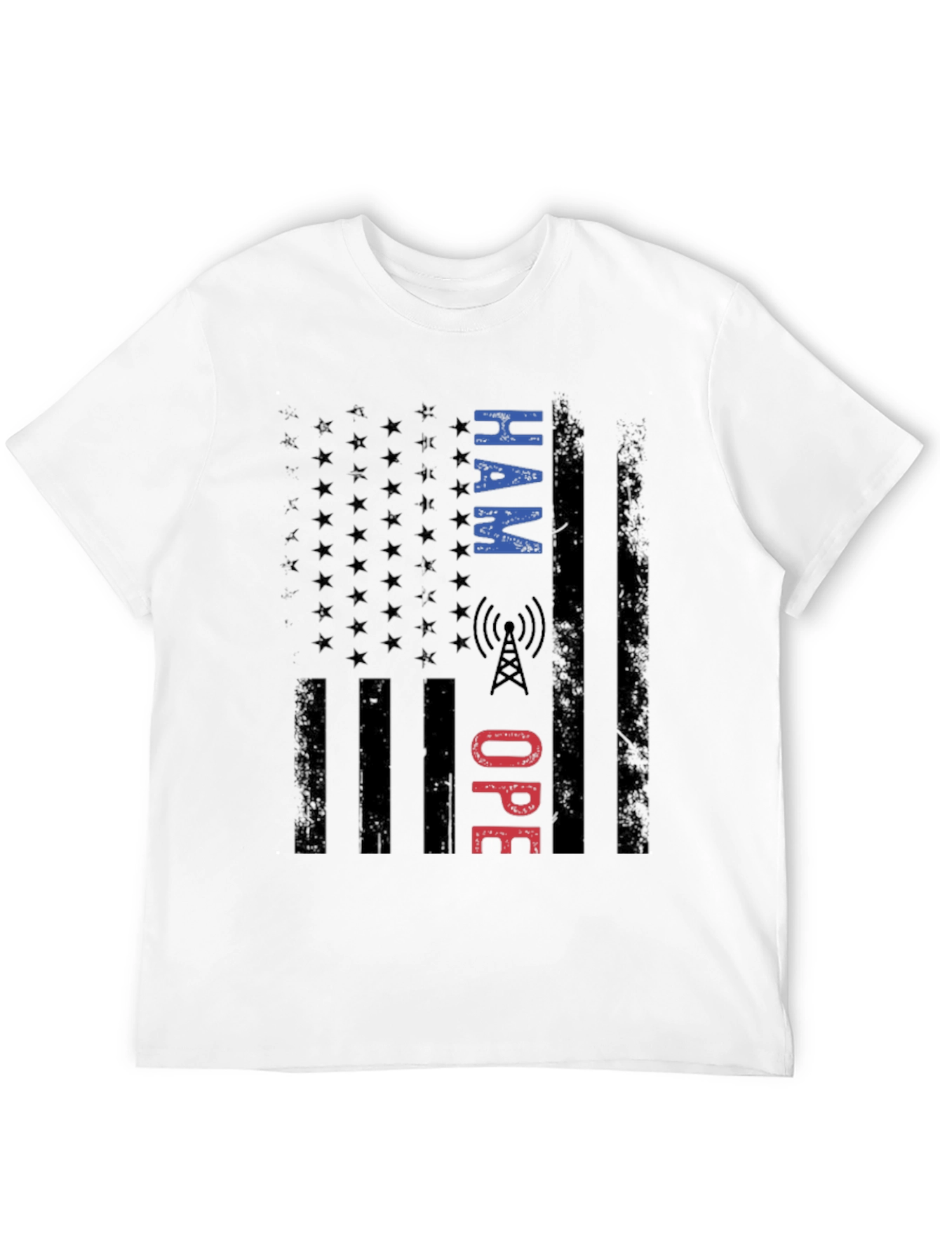 HAM Operator American Flag Graphic T-Shirt