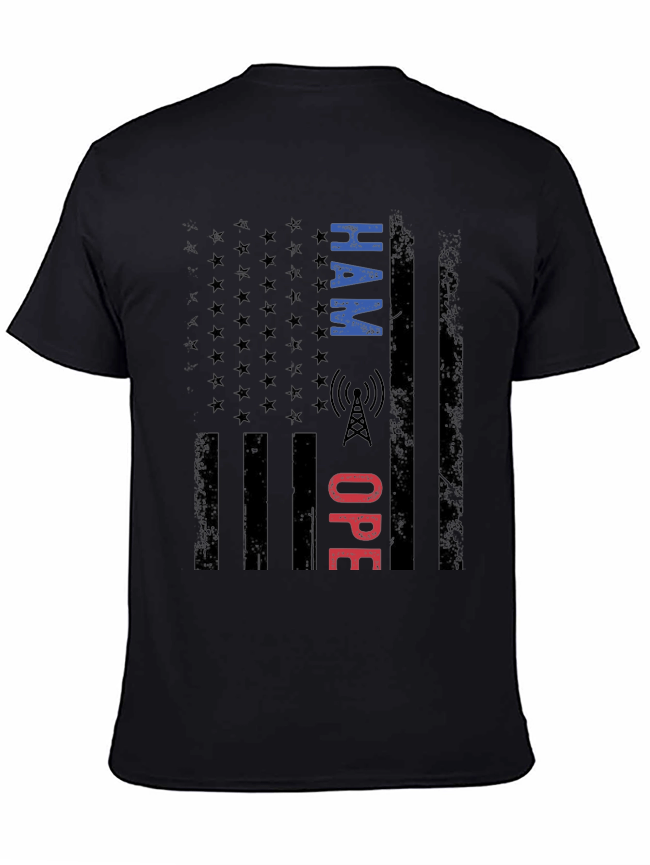 HAM Operator American Flag Graphic T-Shirt