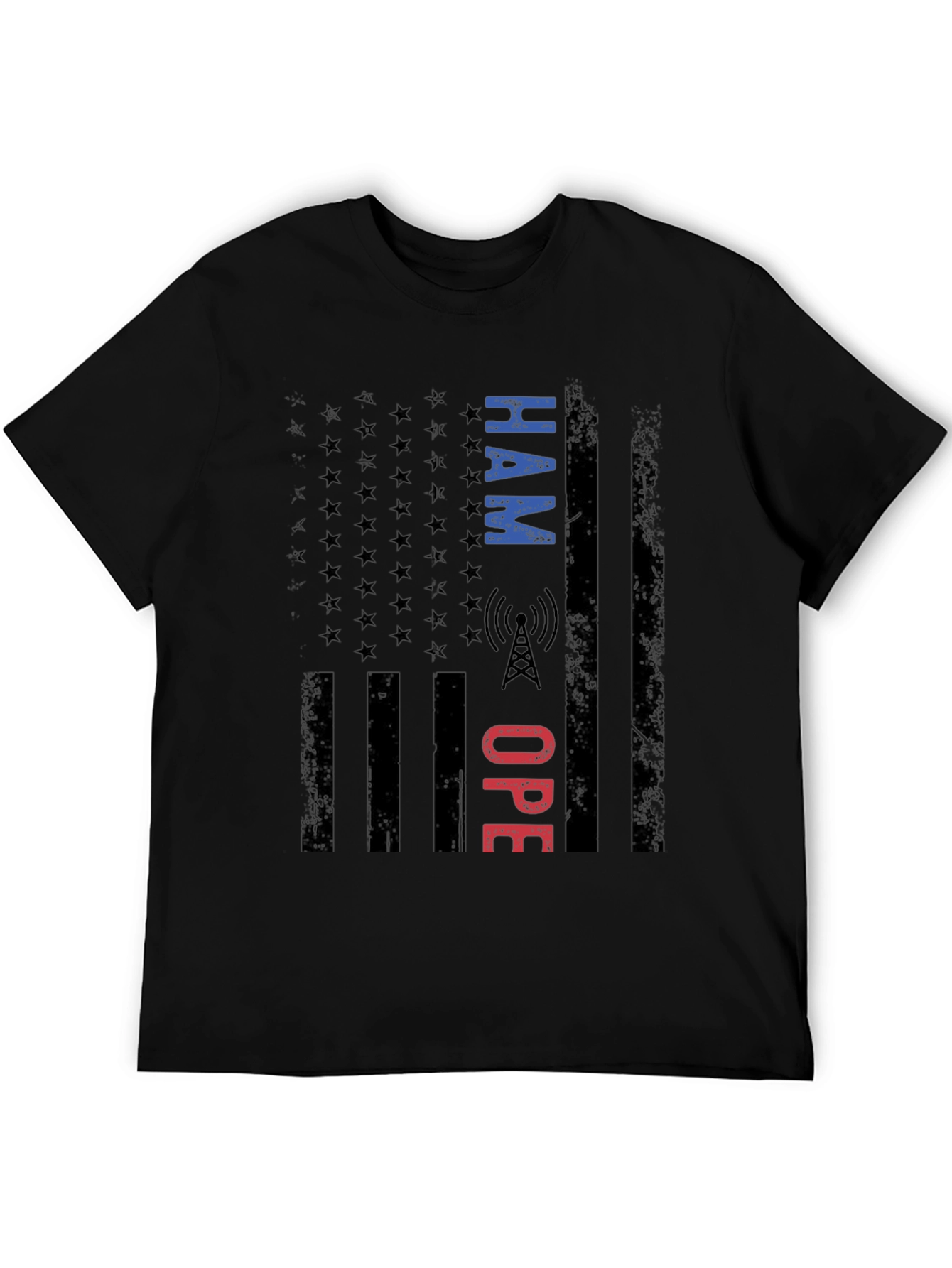 HAM Operator American Flag Graphic T-Shirt