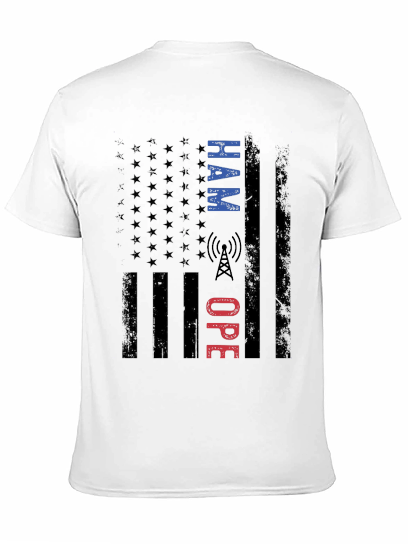 HAM Operator American Flag Graphic T-Shirt