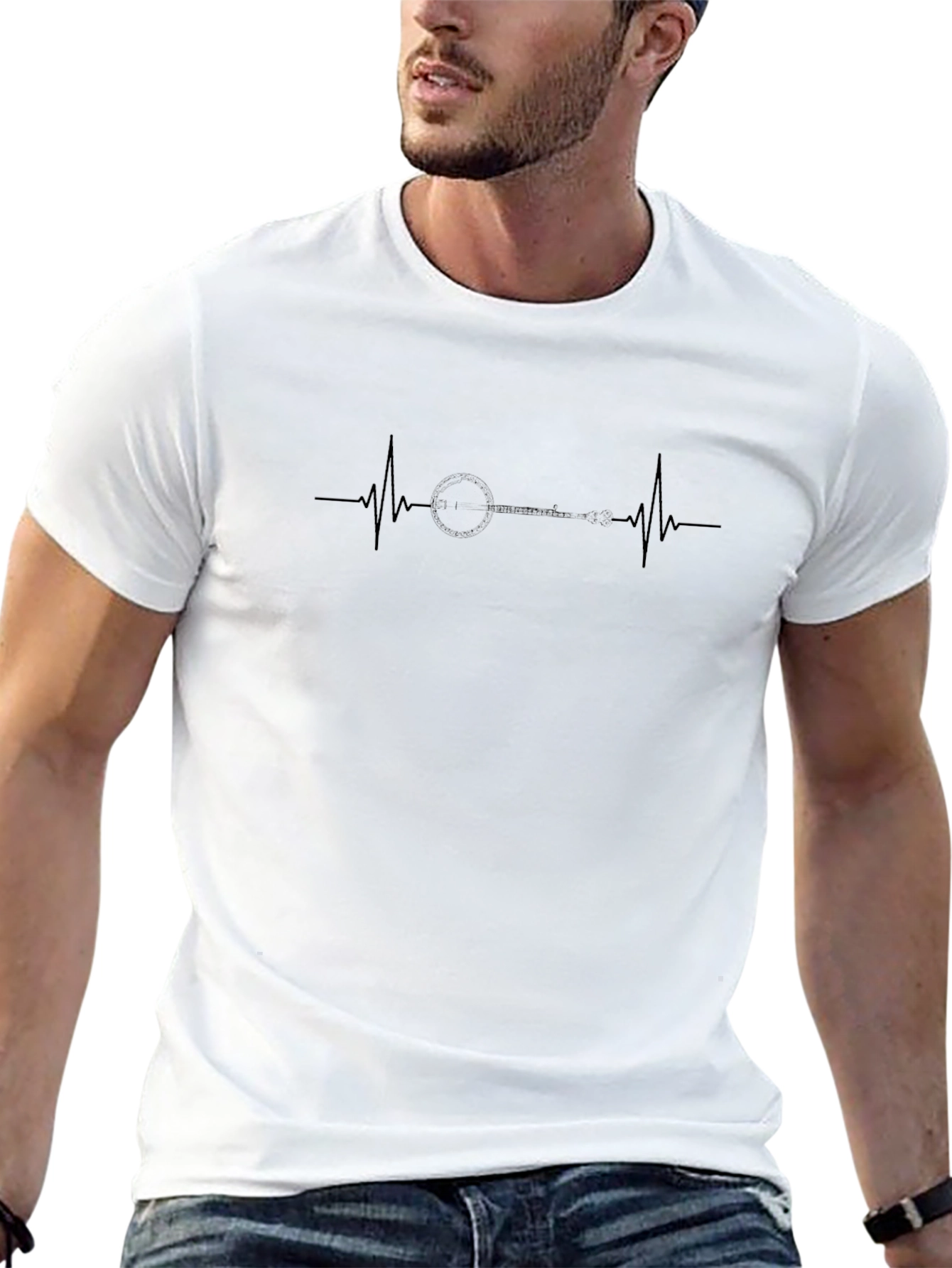 Heartbeat Tennis T-Shirt - Black