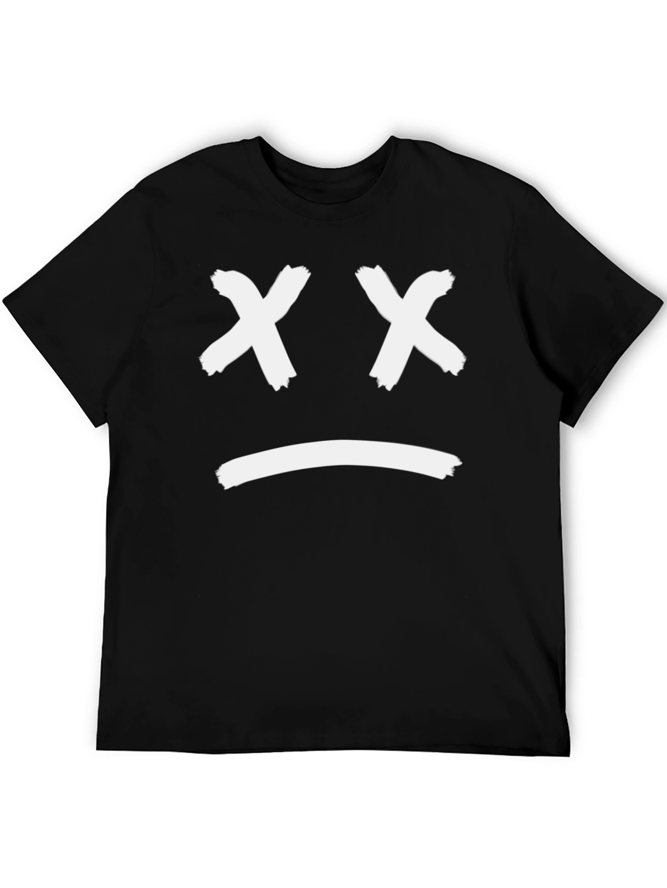 Sad Face Graphic Tee - Unisex Black T-Shirt