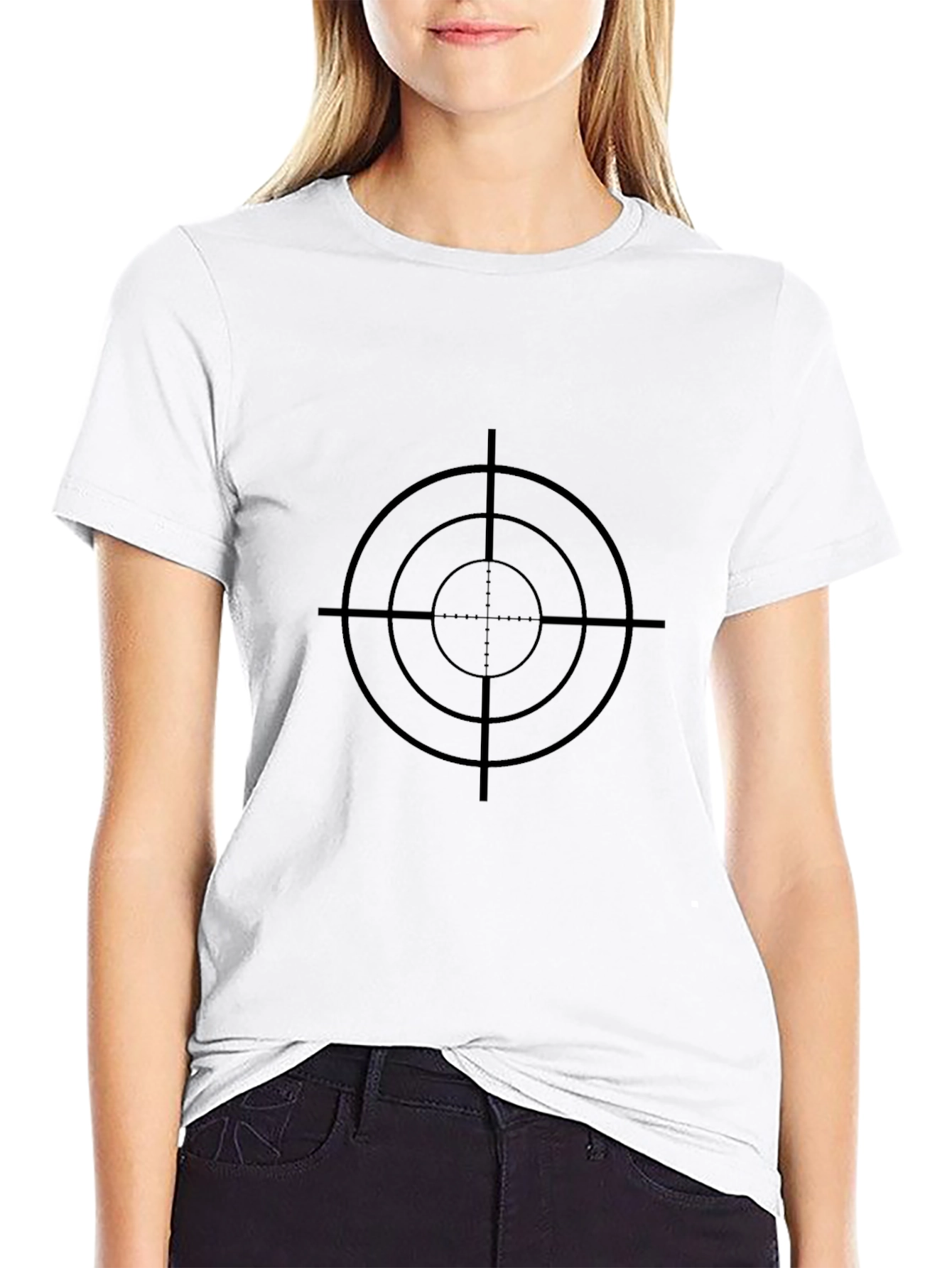 Target Graphic Black T-Shirt - Mens Short Sleeve