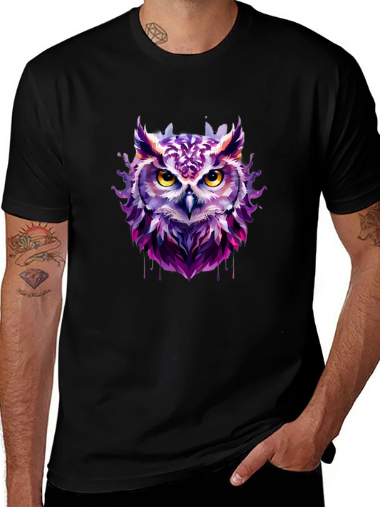 Artistic Owl Graphic Tee - Unique Design