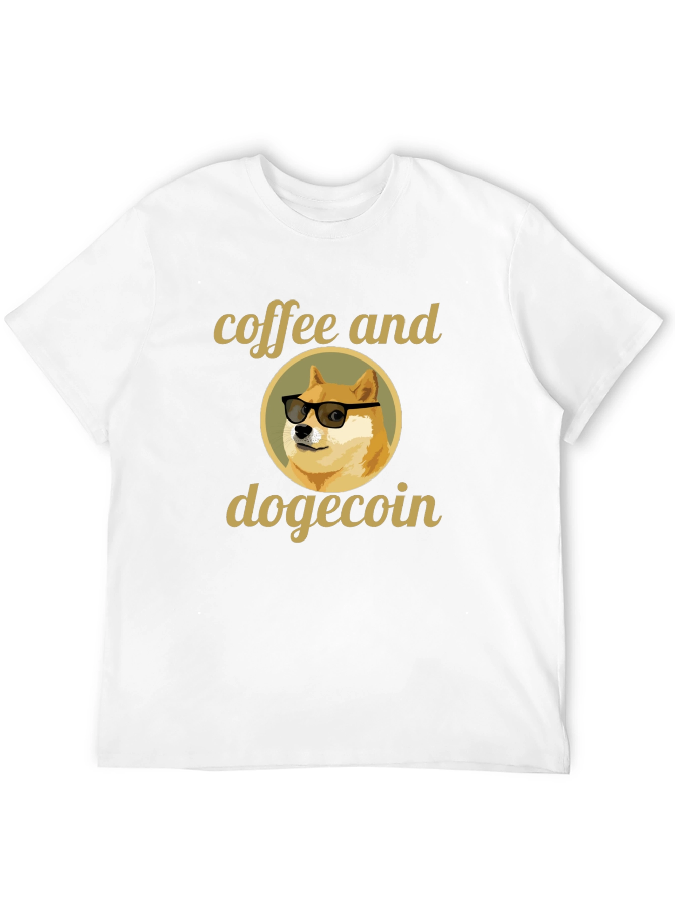Coffee and Dogecoin Graphic T-Shirt