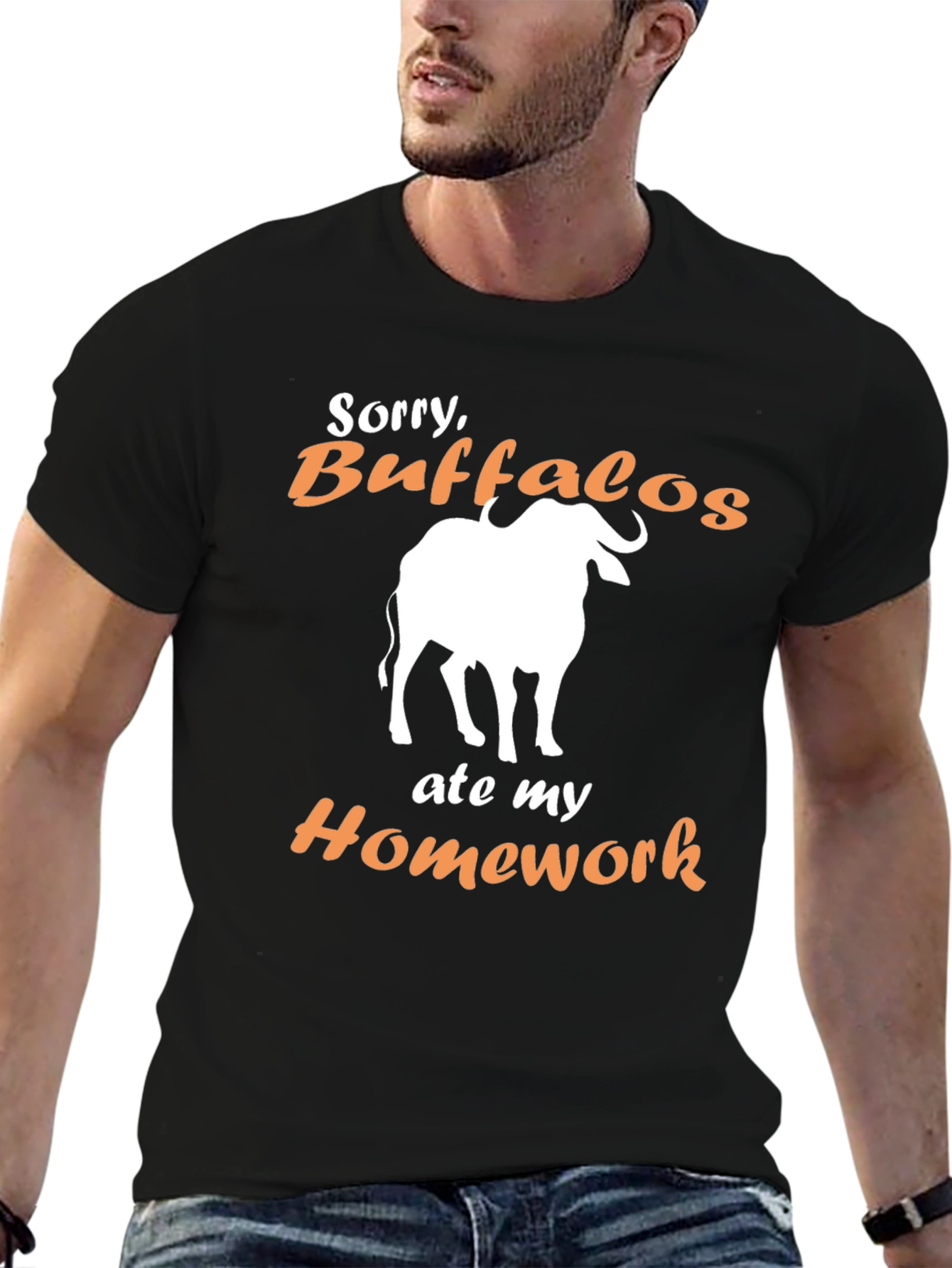 Buffalo Ate My Homework Graphic T-Shirt