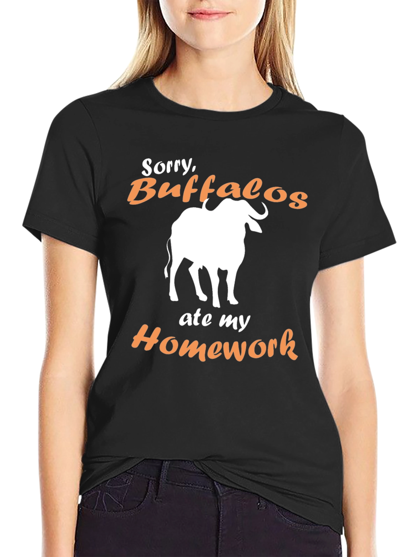 Buffalo Ate My Homework Graphic T-Shirt