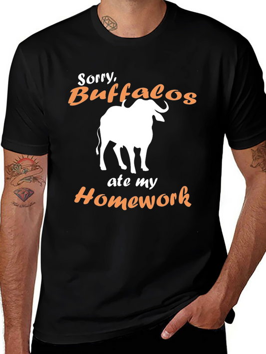 Buffalo Ate My Homework Graphic T-Shirt