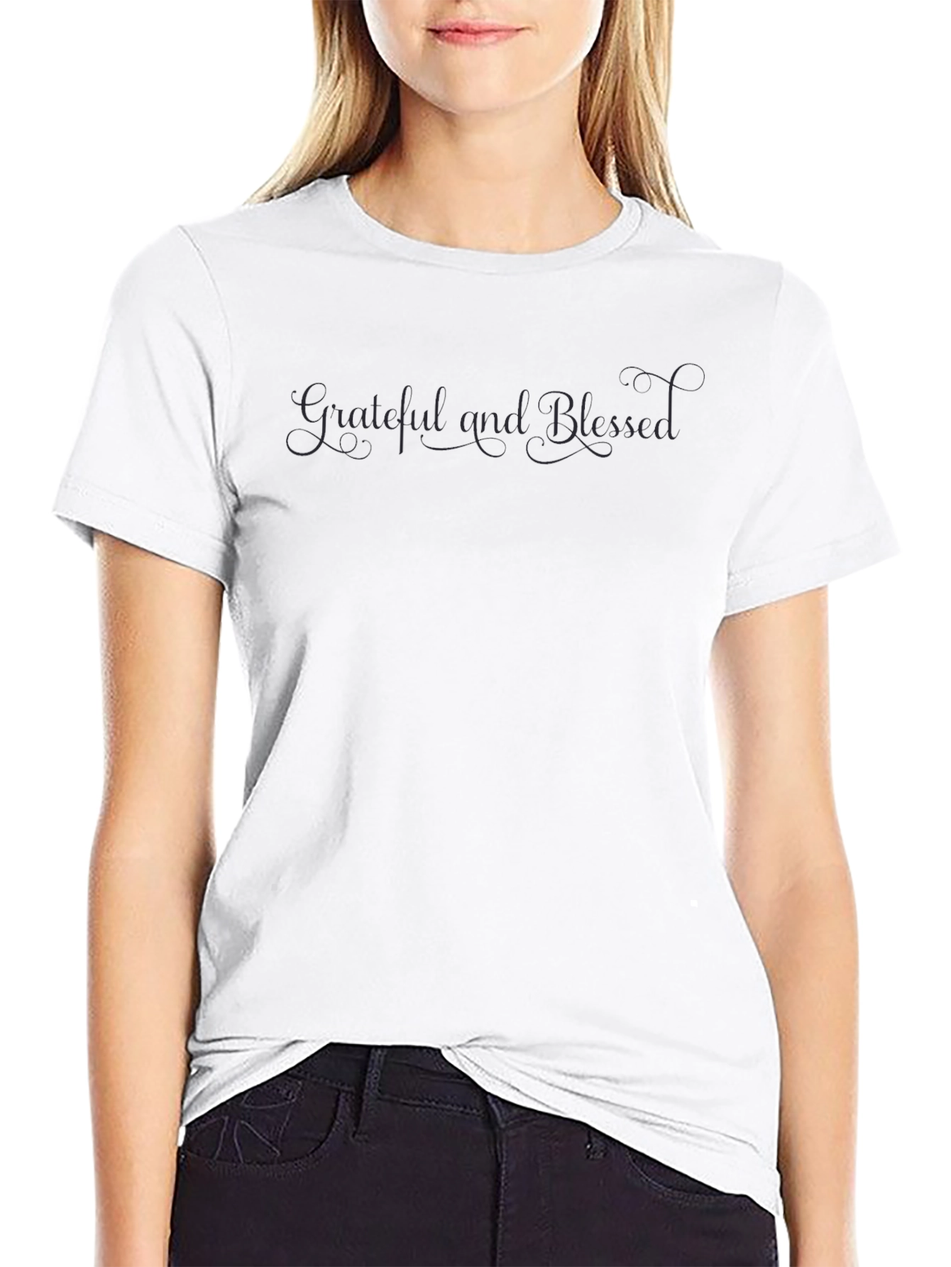 Grateful and Blessed Black T-Shirt