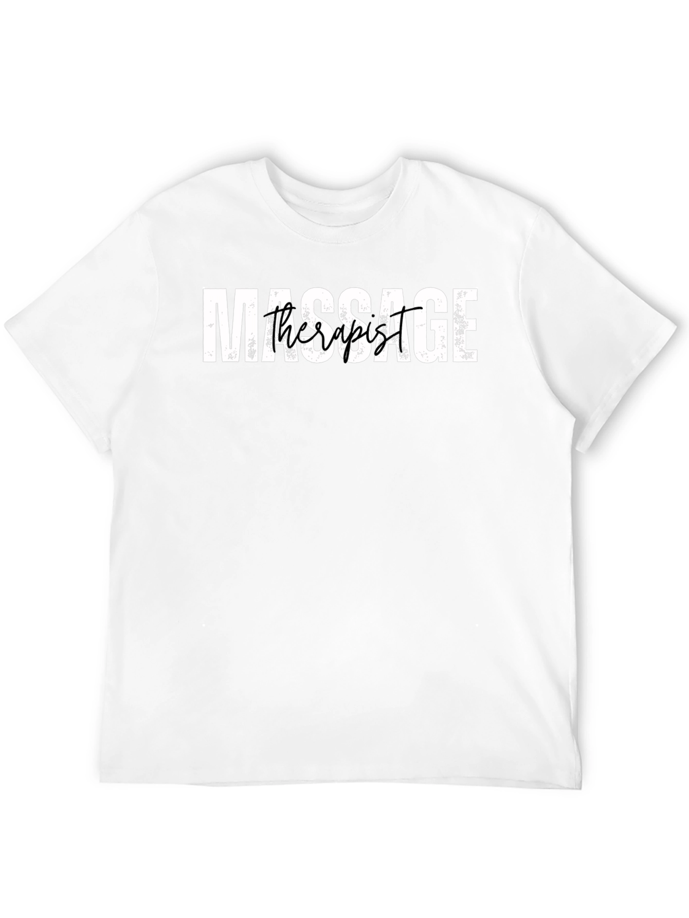 Massage Therapist Graphic Tee - Black Cotton Blend Shirt