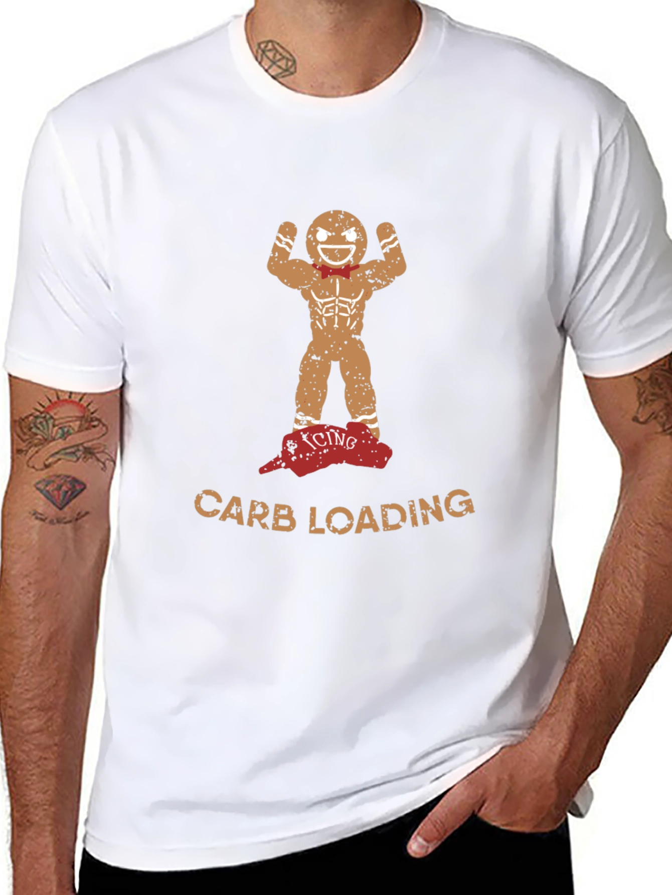 Carb Loading Gingerbread Man Gym T-Shirt