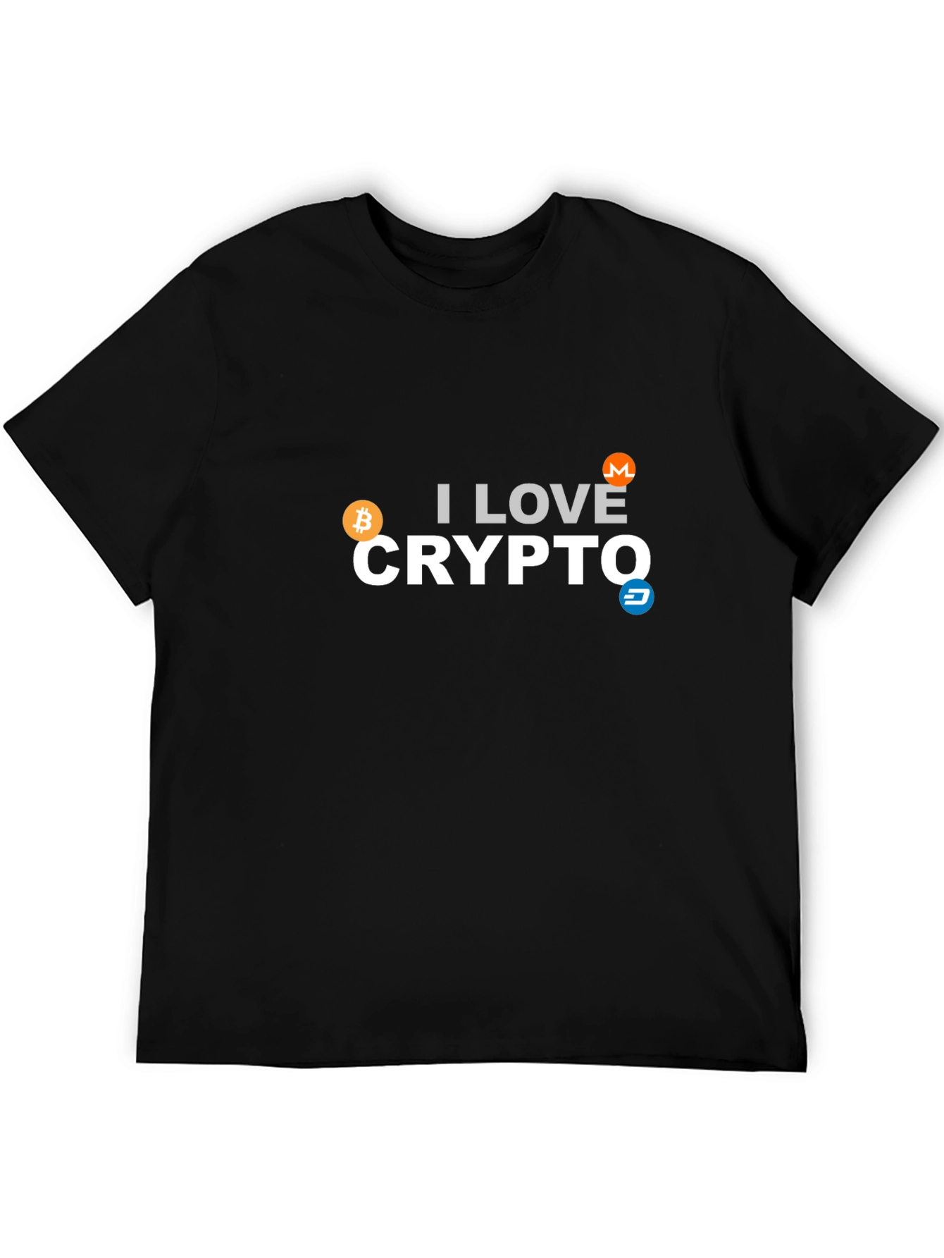 I Love Crypto T-Shirt - Bitcoin Monero Dash