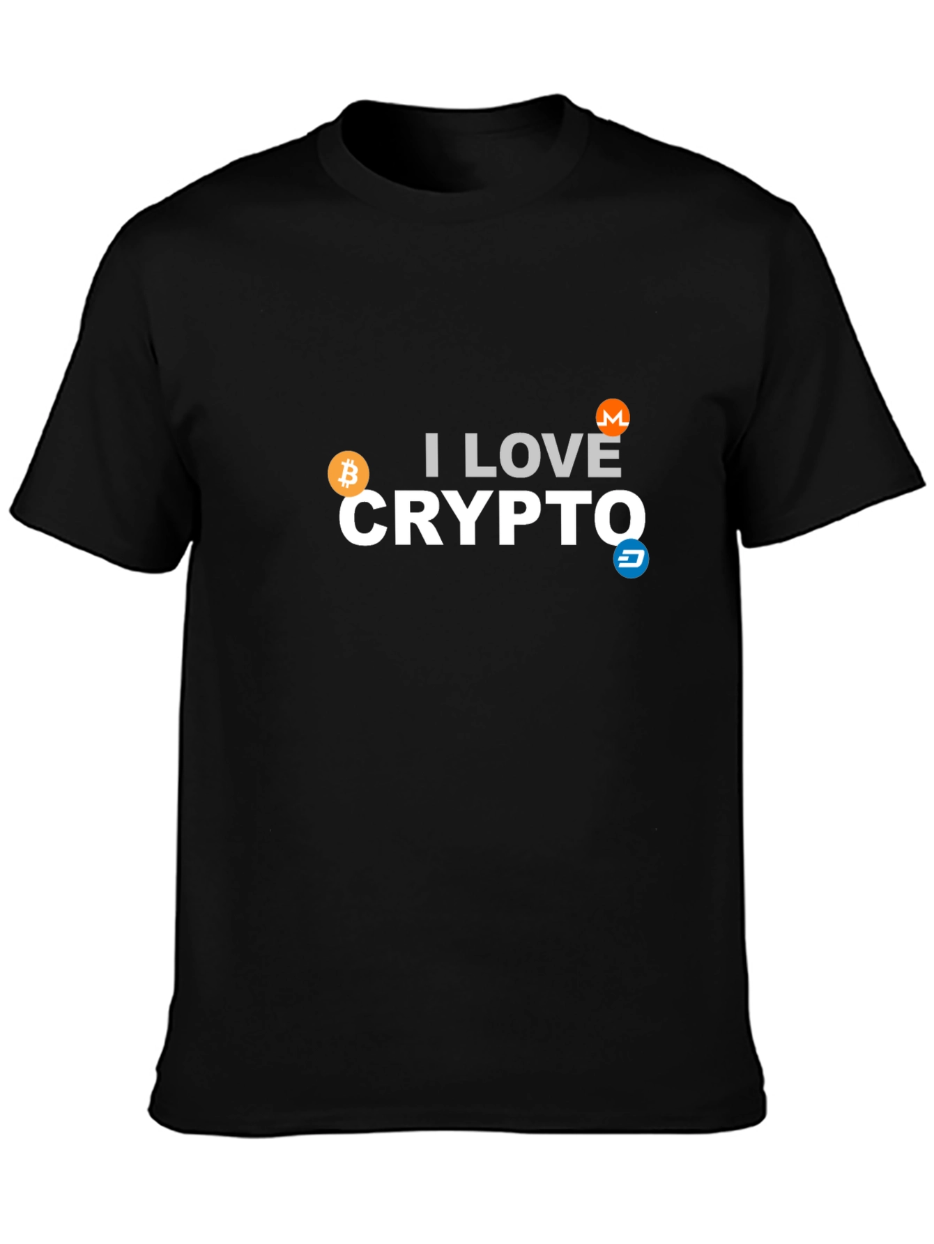 I Love Crypto T-Shirt - Bitcoin Monero Dash