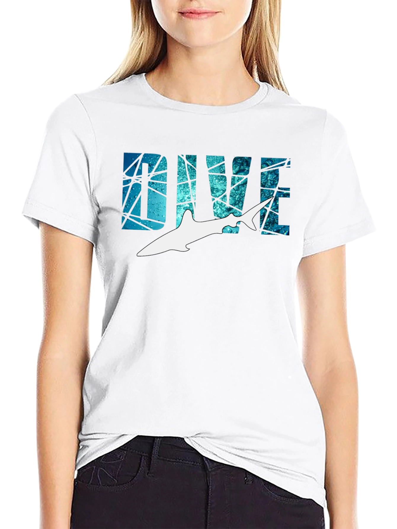 Dive Shark Graphic Tee - Ocean Lovers T-Shirt
