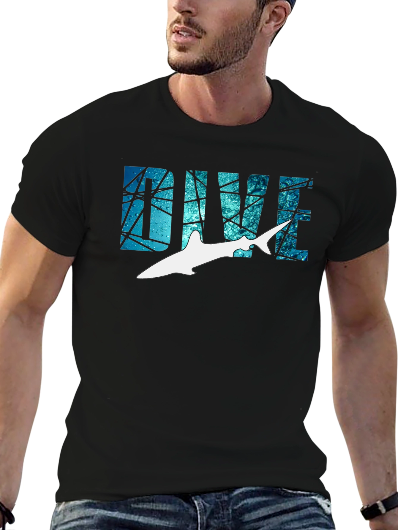 Dive Shark Graphic Tee - Ocean Lovers T-Shirt