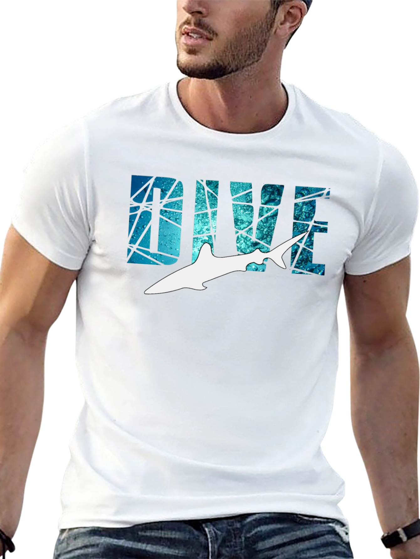 Dive Shark Graphic Tee - Ocean Lovers T-Shirt