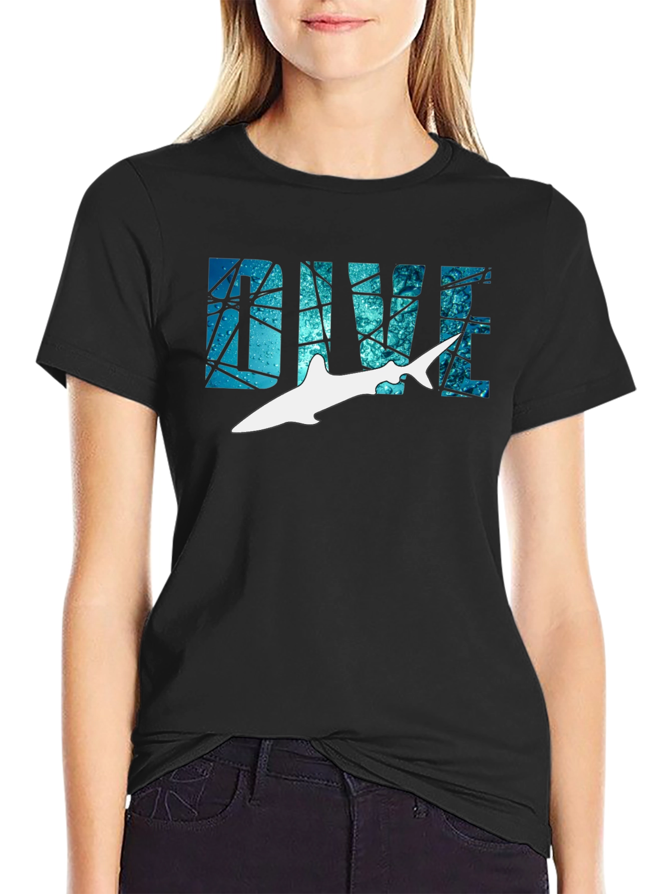 Dive Shark Graphic Tee - Ocean Lovers T-Shirt