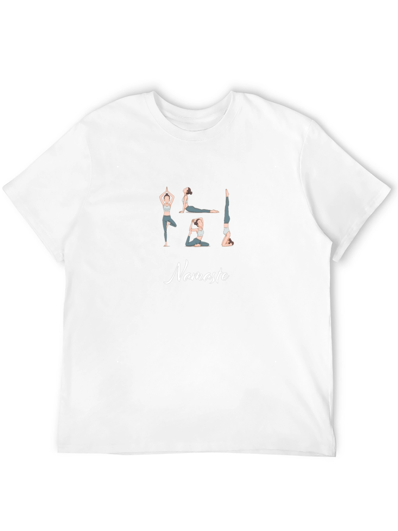 Yoga Pose Namaste Graphic Black T-Shirt