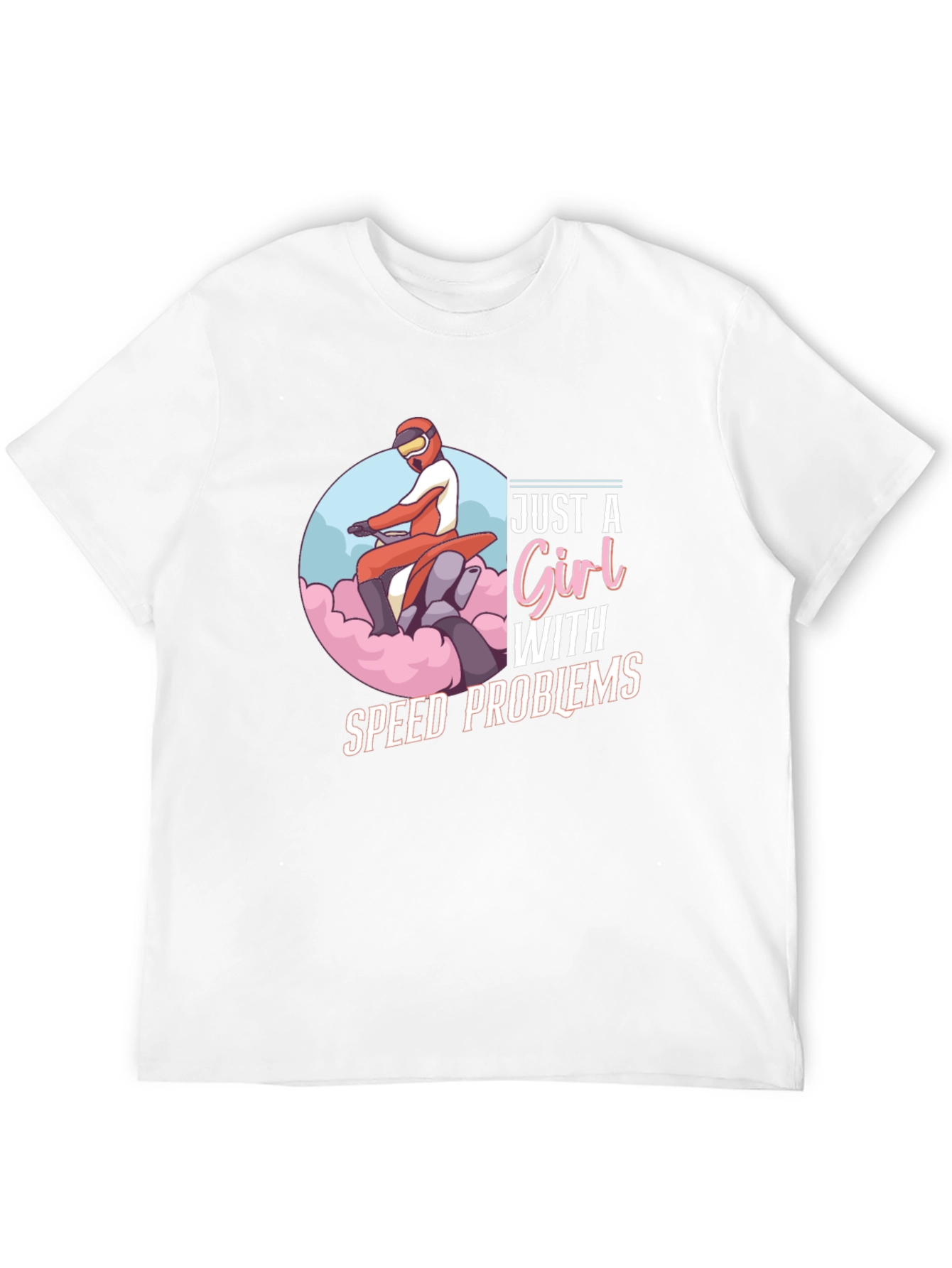 Just A Girl With Speed Problems Black T-Shirt