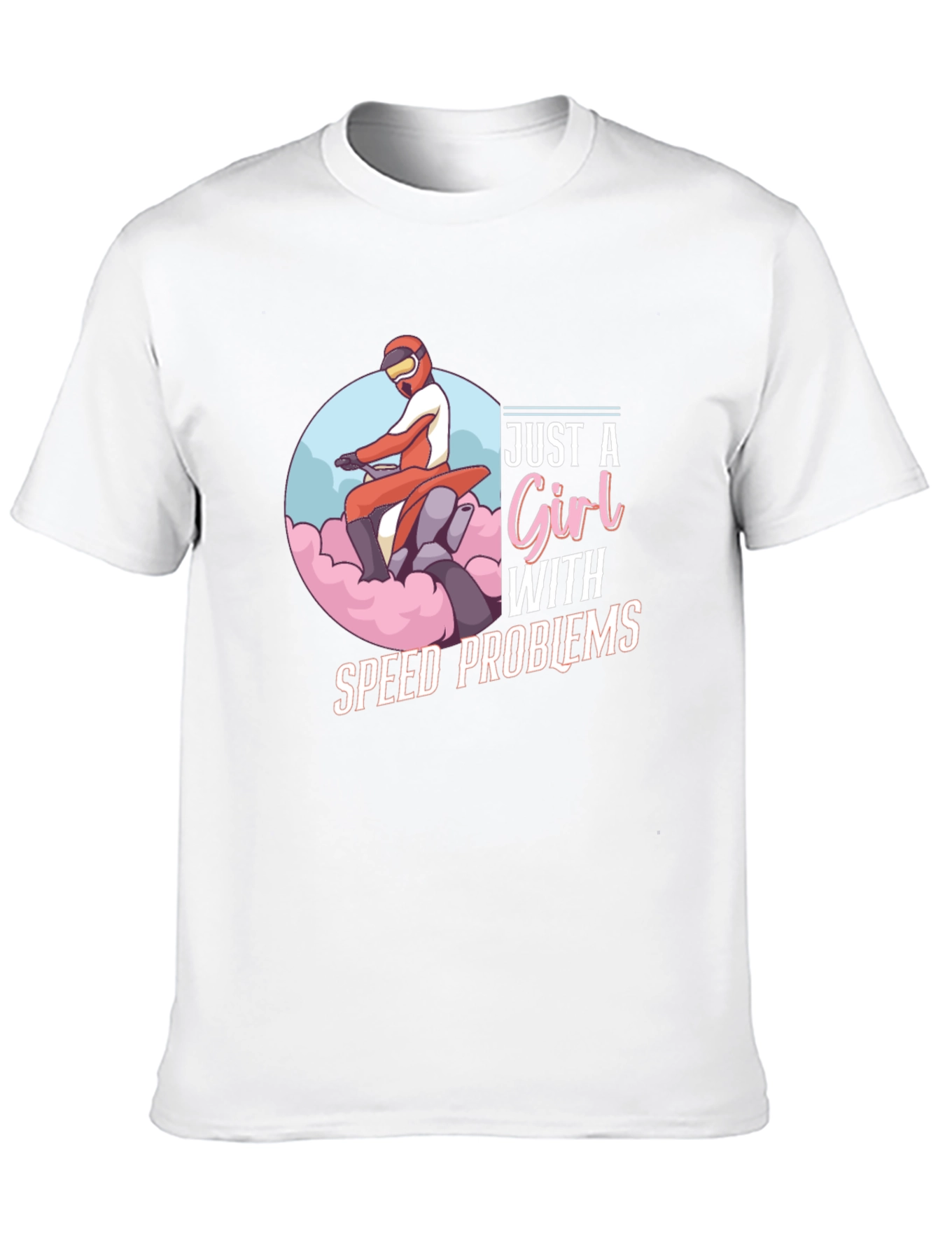 Just A Girl With Speed Problems Black T-Shirt
