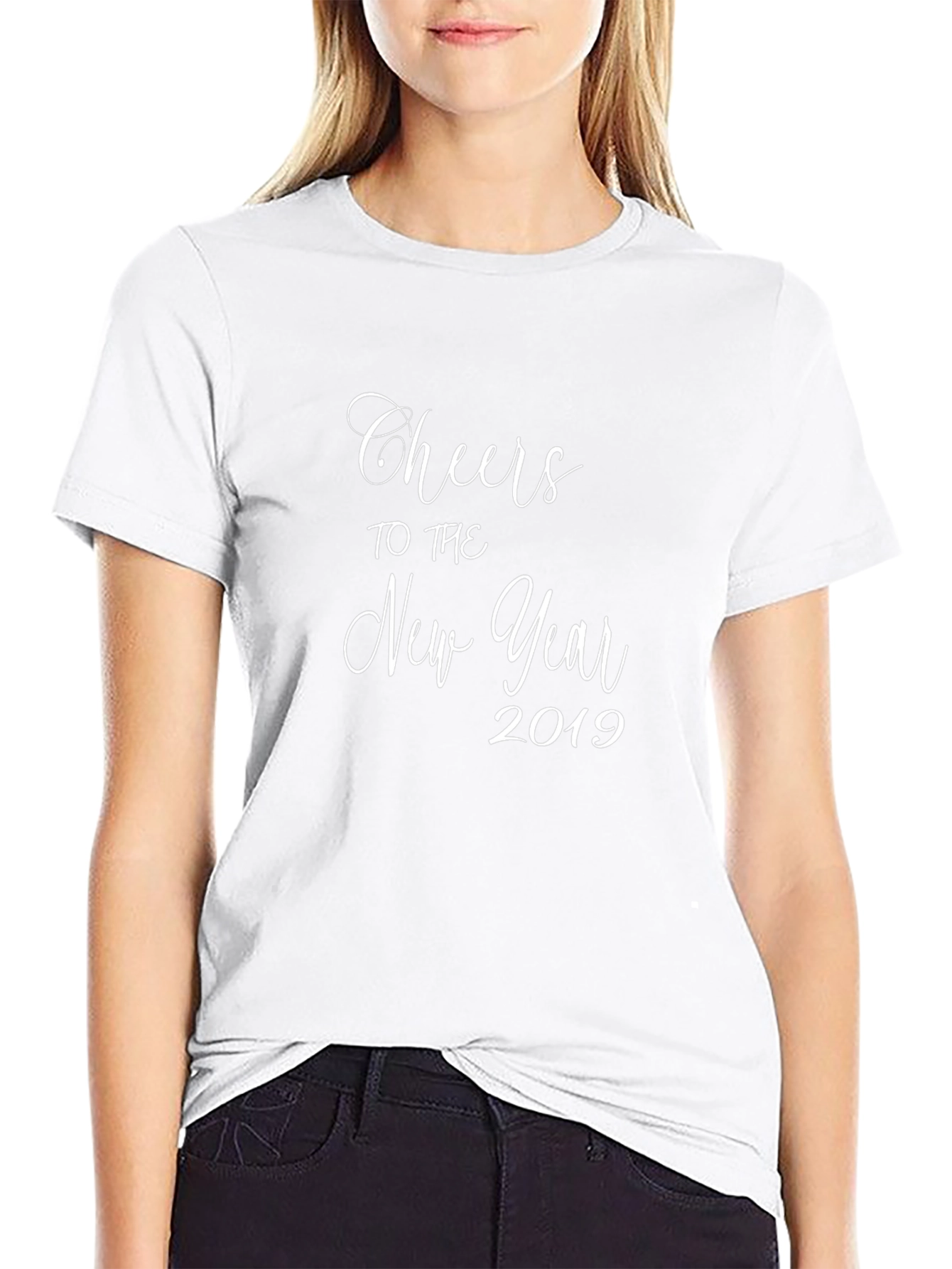Cheers to the New Year 2019 Black T-Shirt