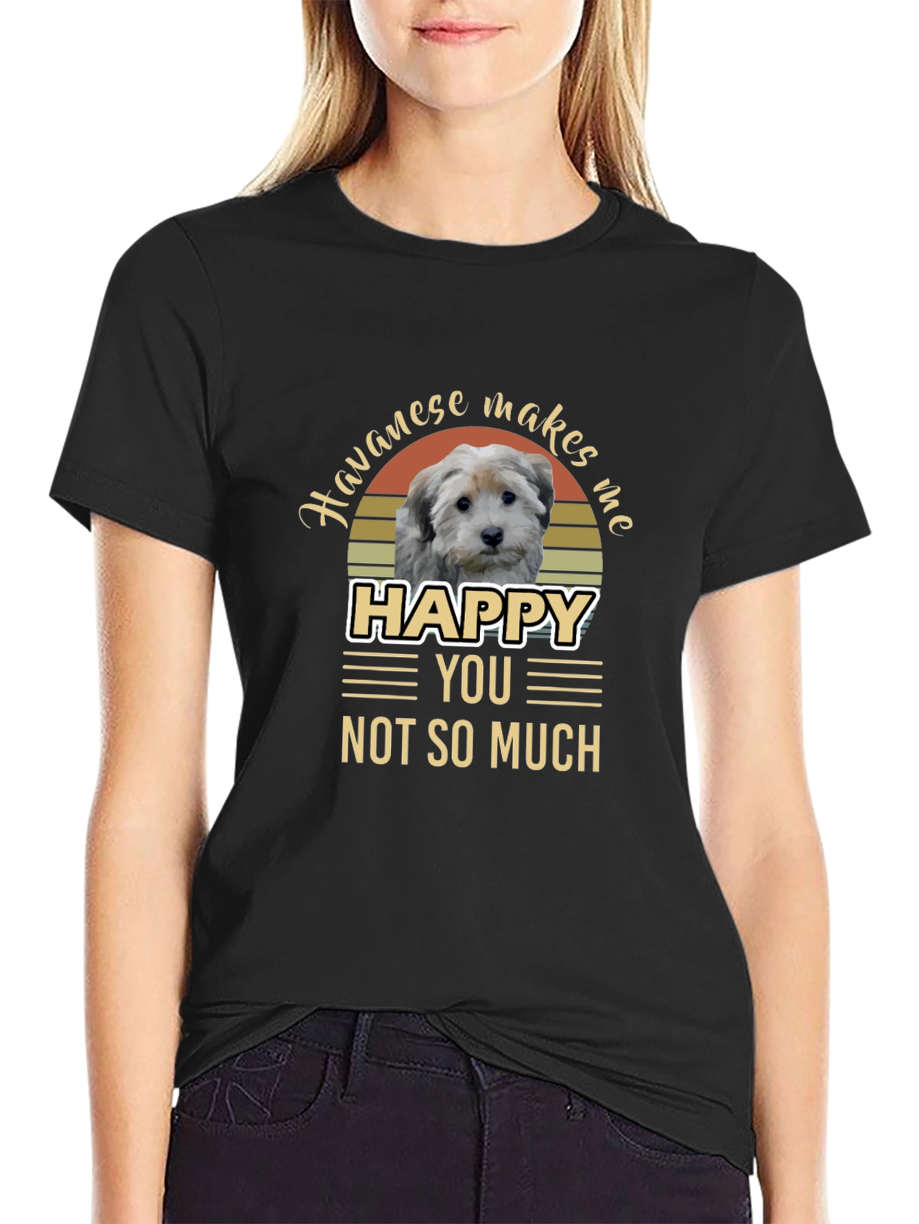 Havanese Makes Me Happy T-Shirt