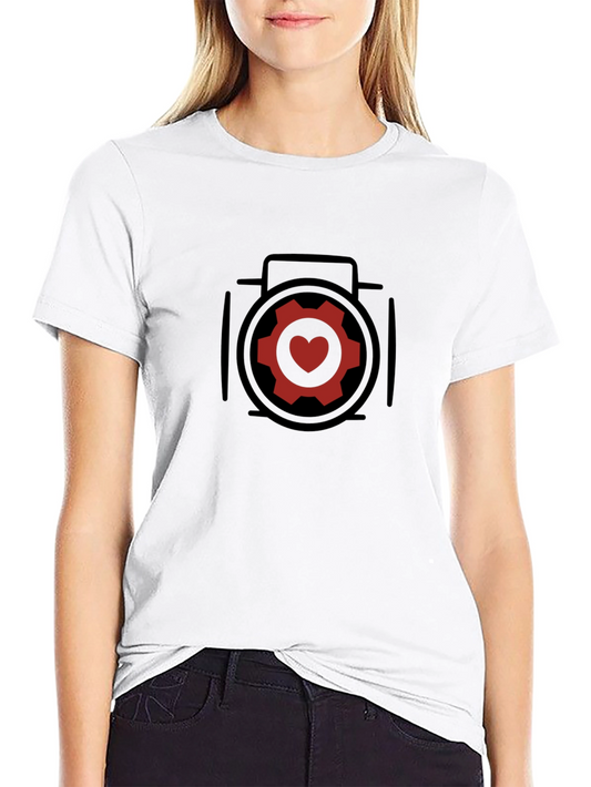 Gear Heart Graphic Black T-Shirt