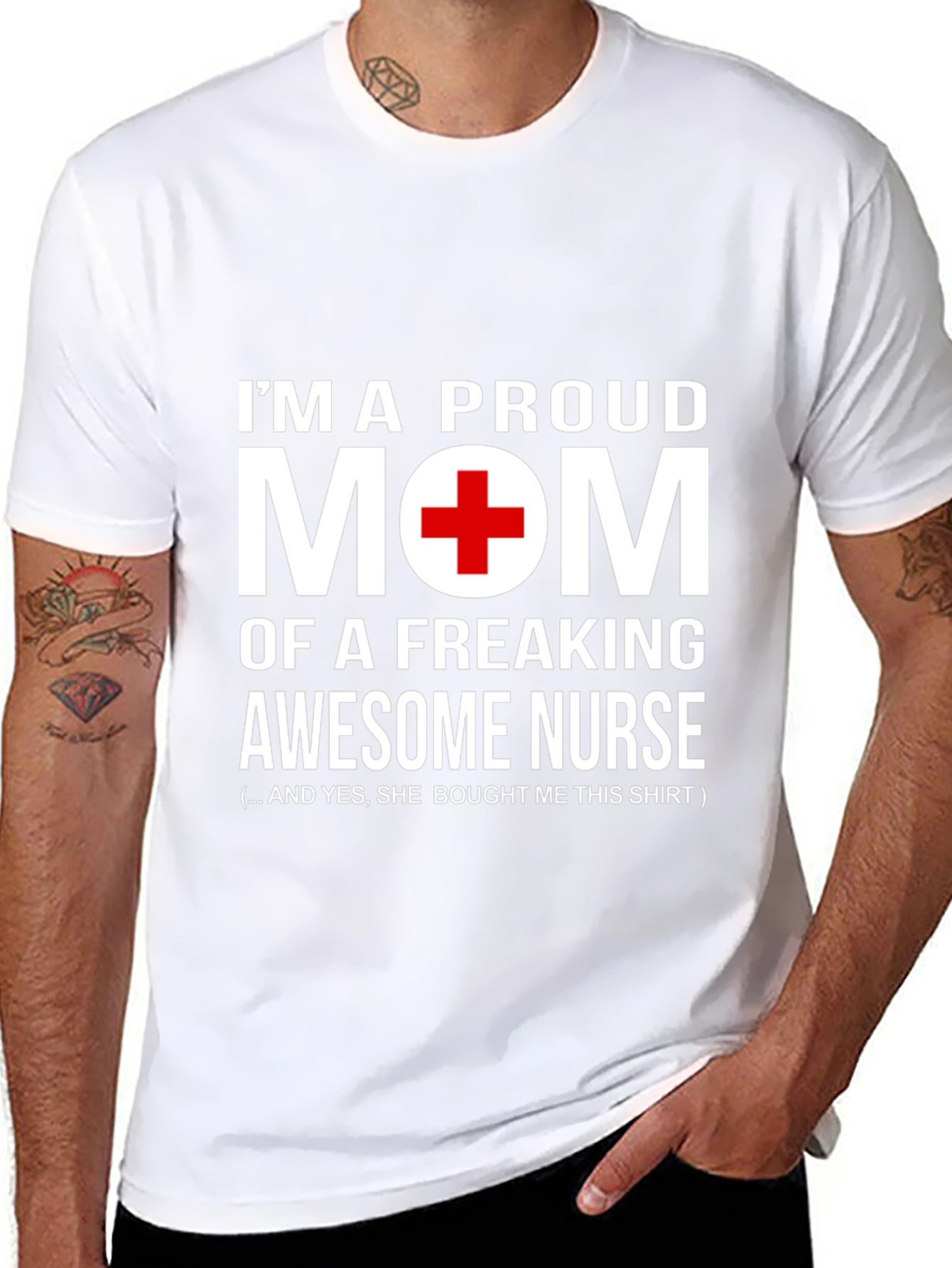 Proud Mom of Awesome Nurse T-Shirt