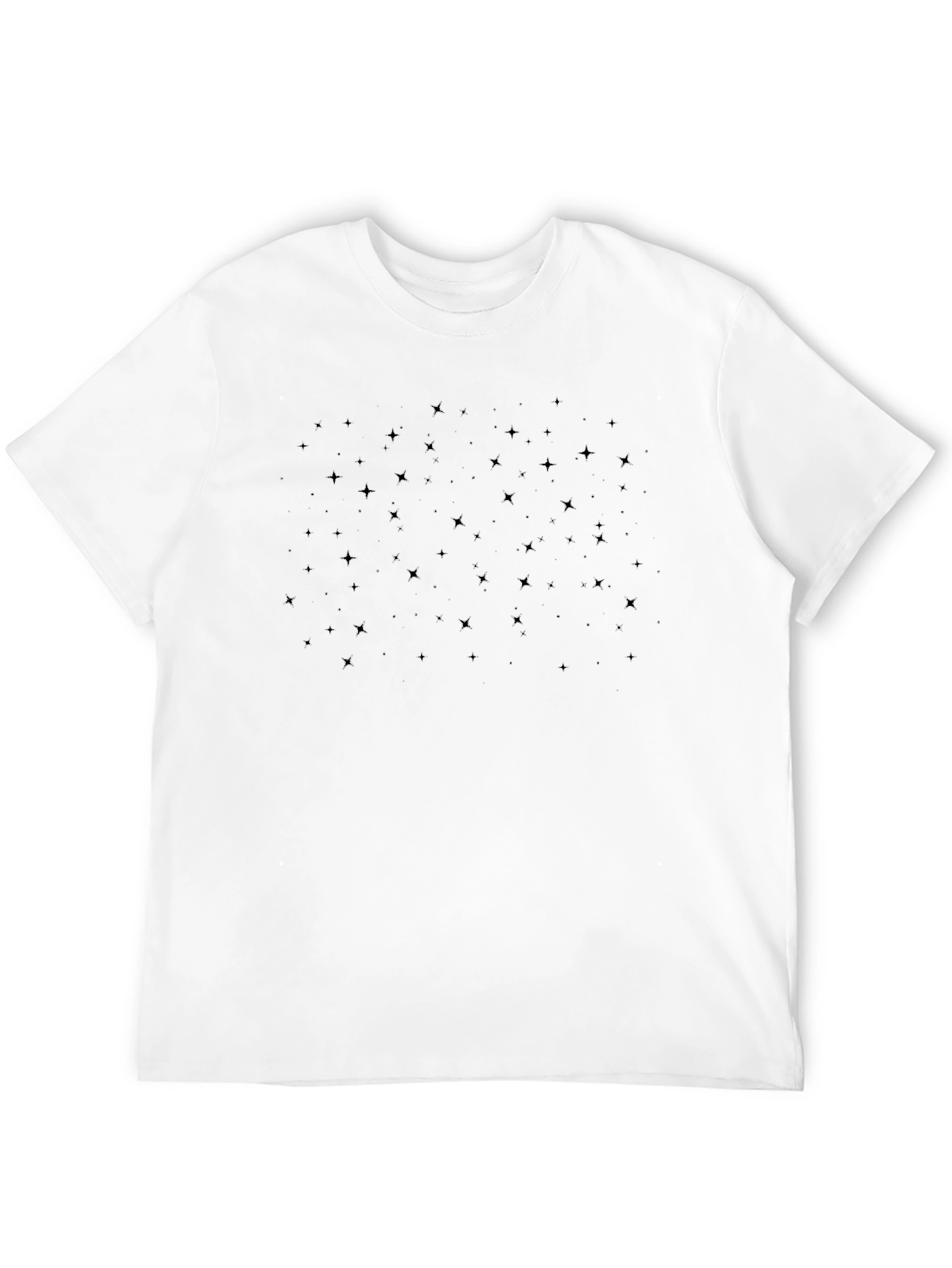 Stars Pattern Black T-Shirt