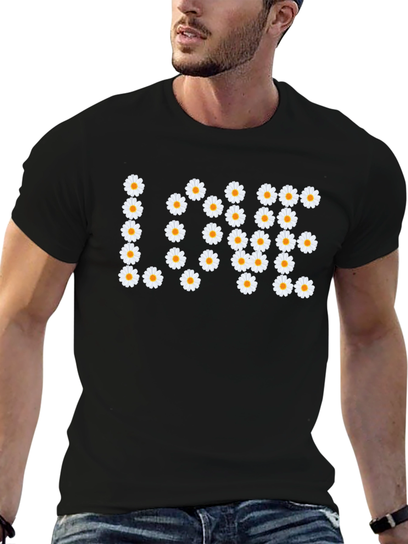 Daisy Love Graphic Tee - Black