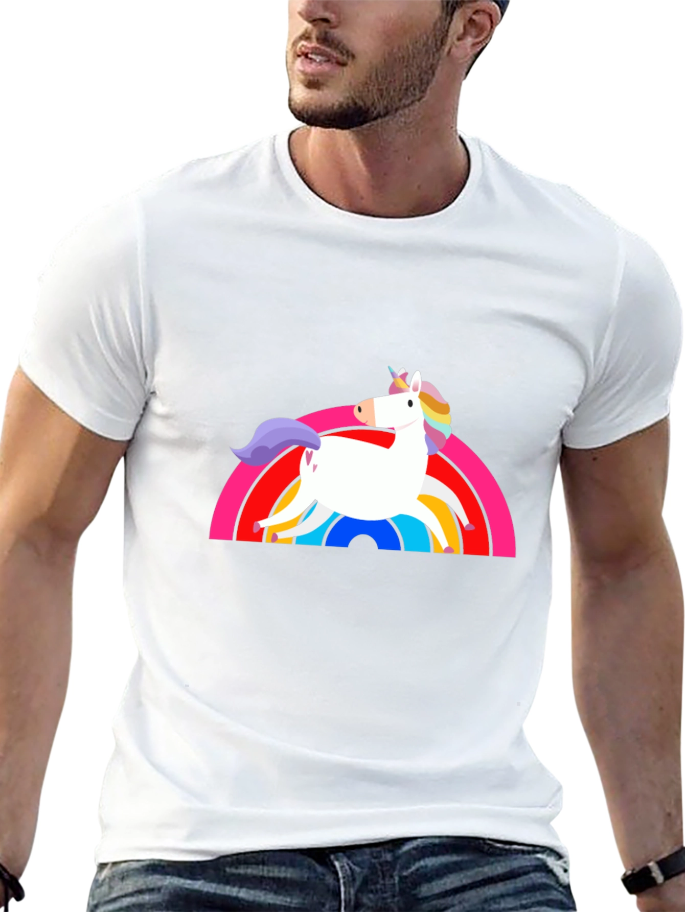 Unicorn Rainbow Graphic T-Shirt