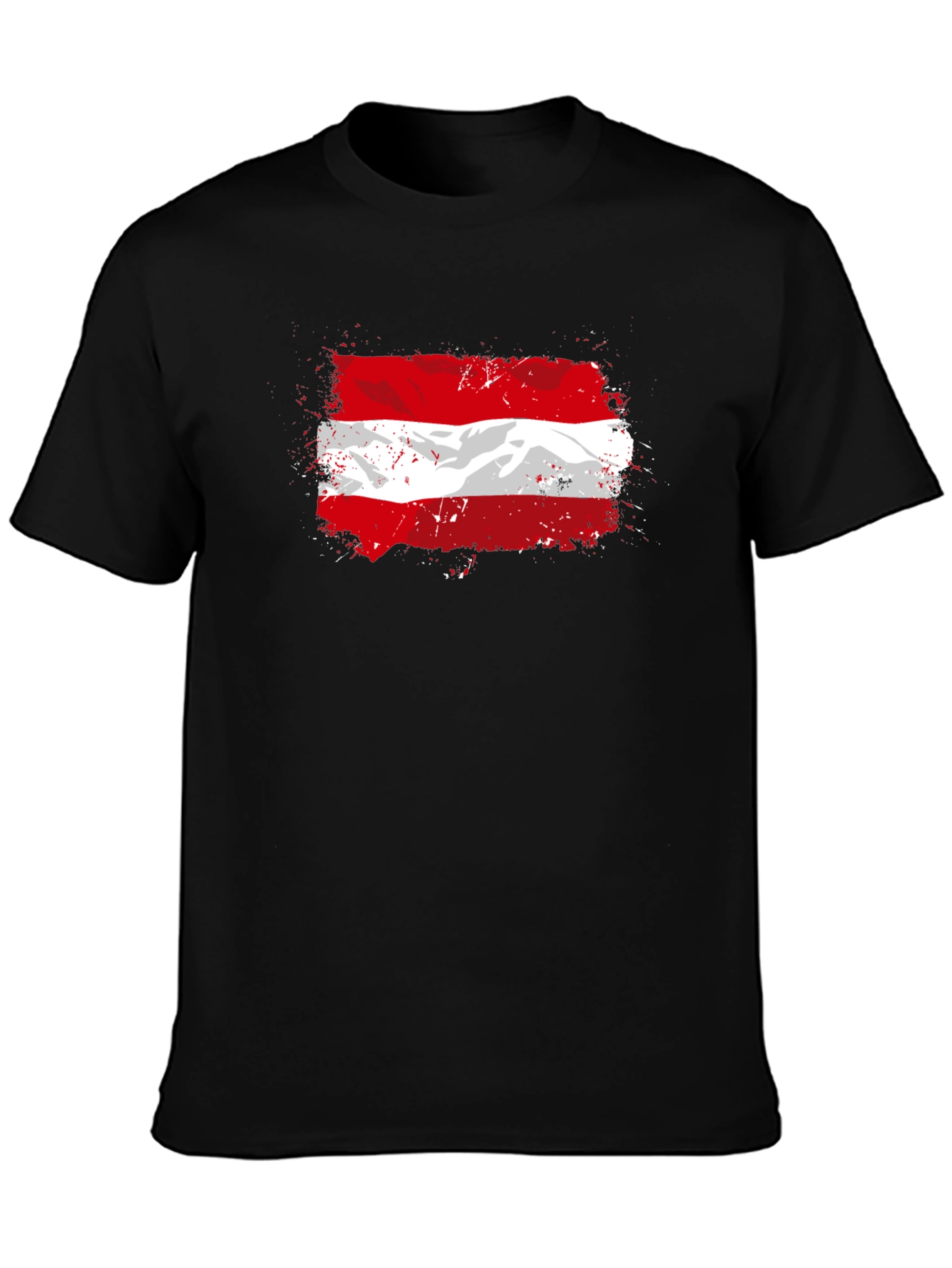Austrian Flag T-Shirt - Grunge Style Graphic Tee