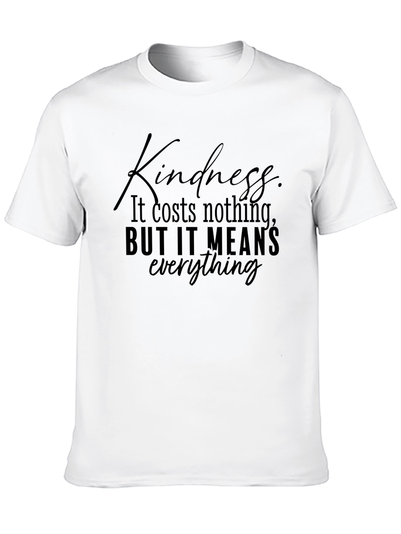 Kindness Graphic Tee - Black Short Sleeve Shirt