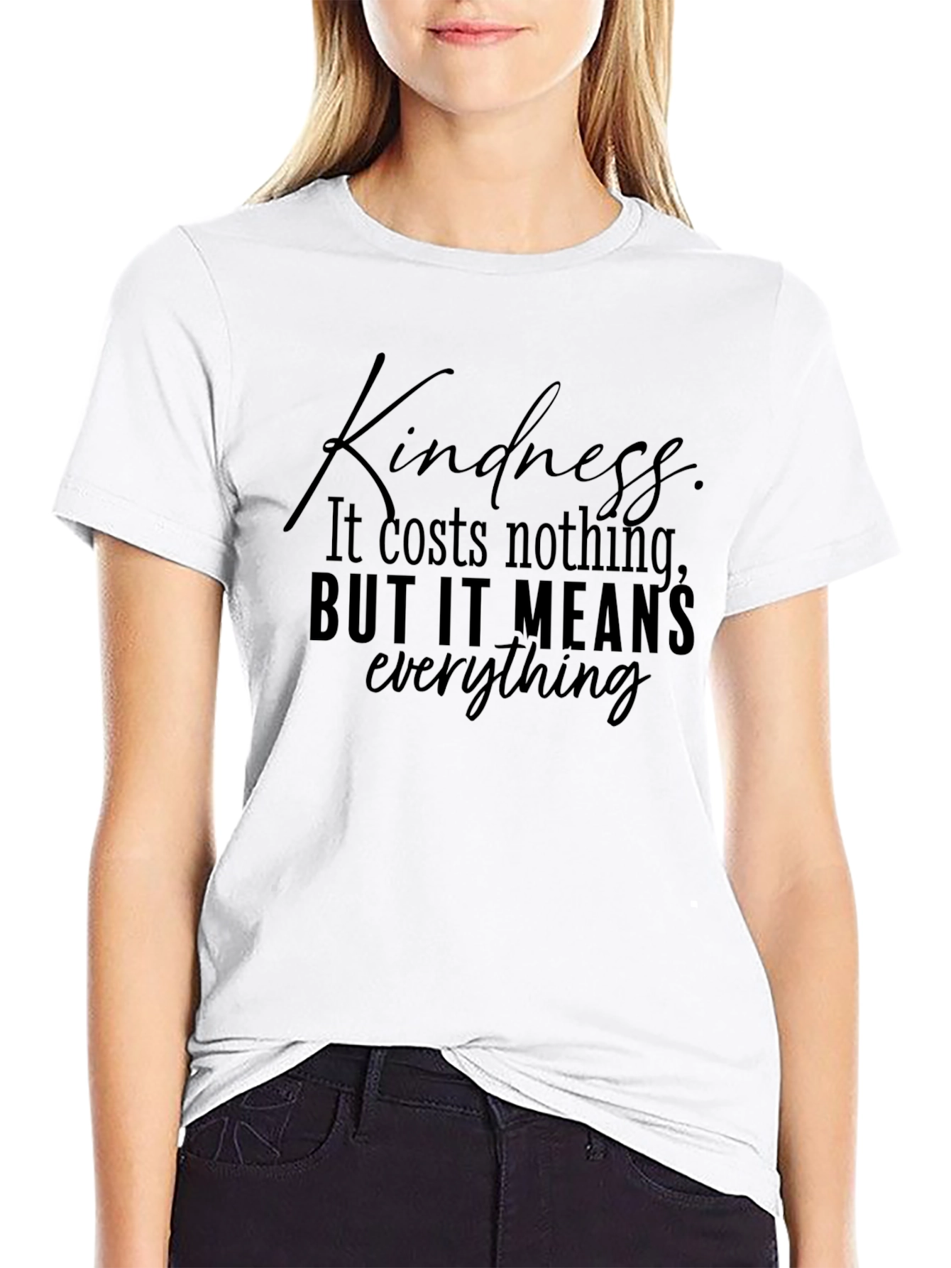 Kindness Graphic Tee - Black Short Sleeve Shirt