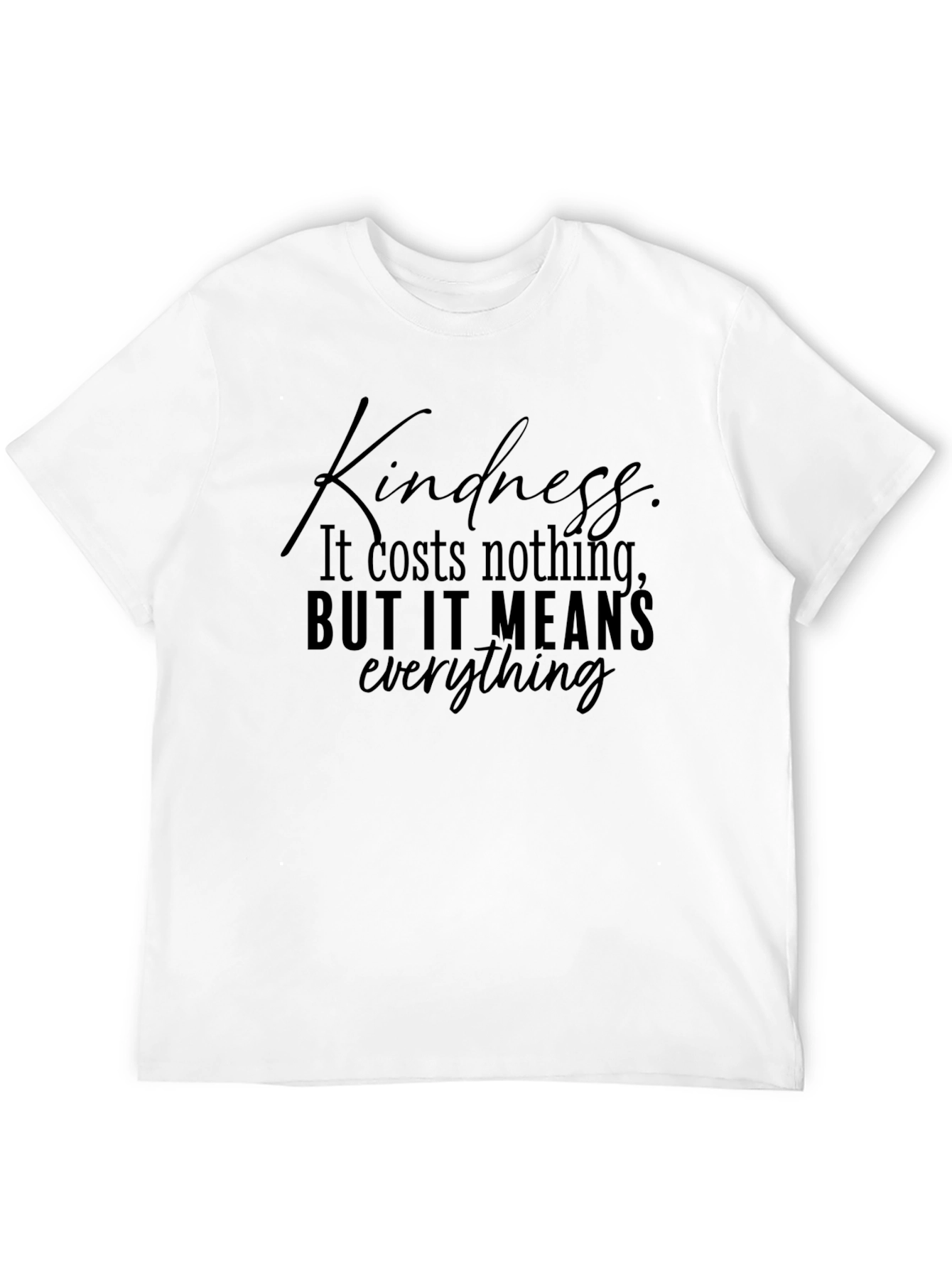 Kindness Graphic Tee - Black Short Sleeve Shirt