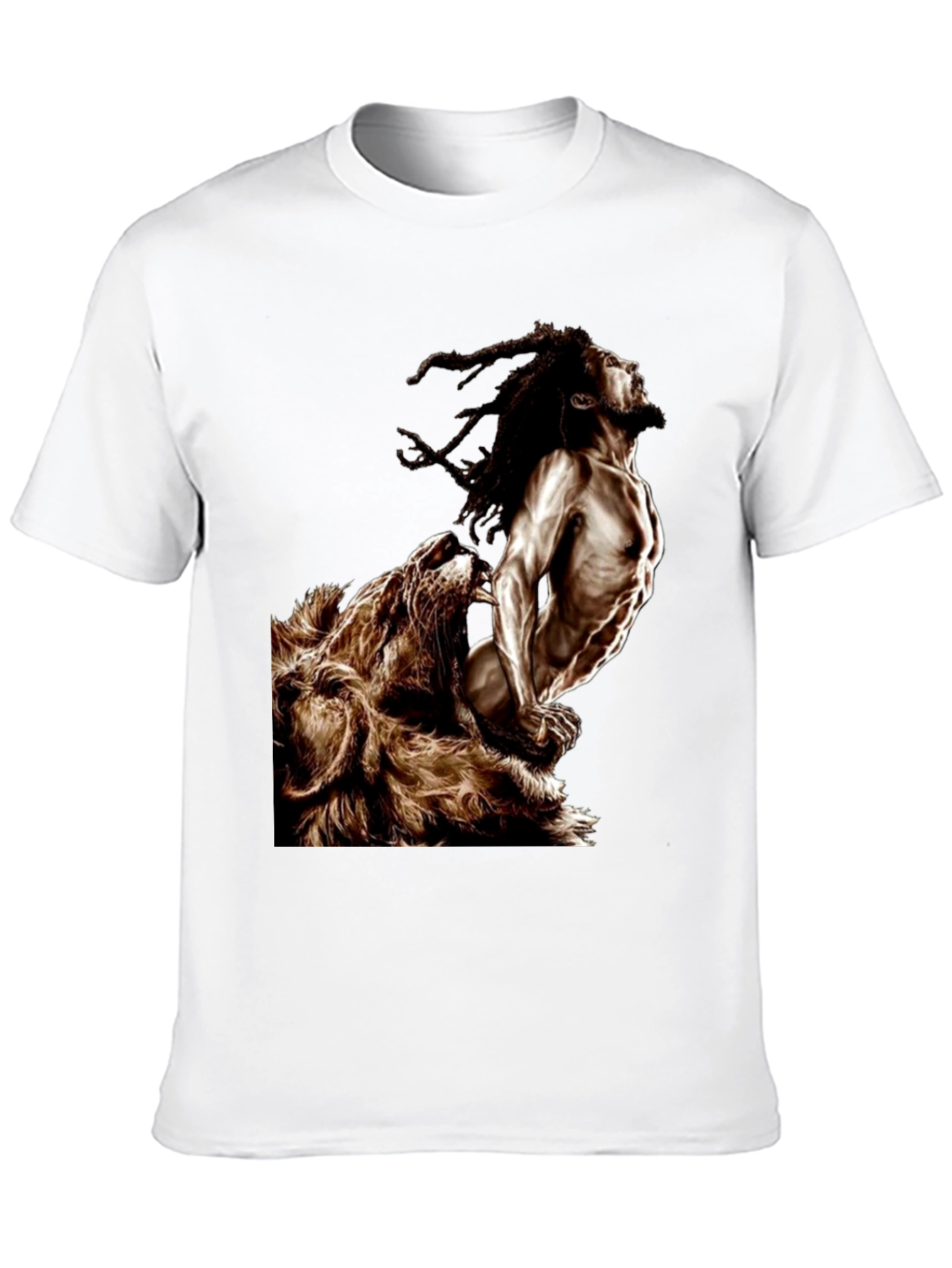Lion & Rasta Graphic T-Shirt - Mens Black Tee
