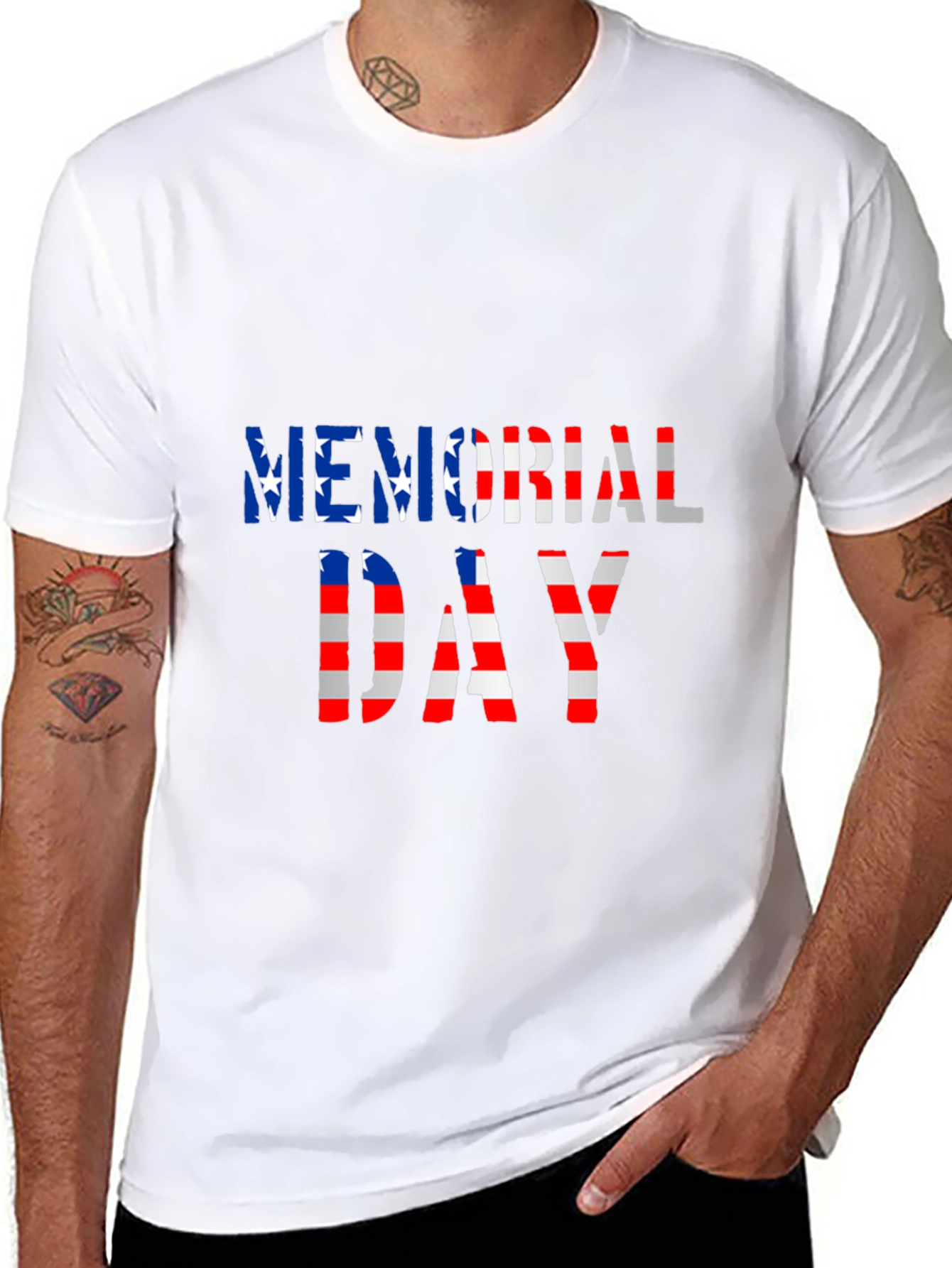 Memorial Day Graphic T-Shirt - Patriotic Design