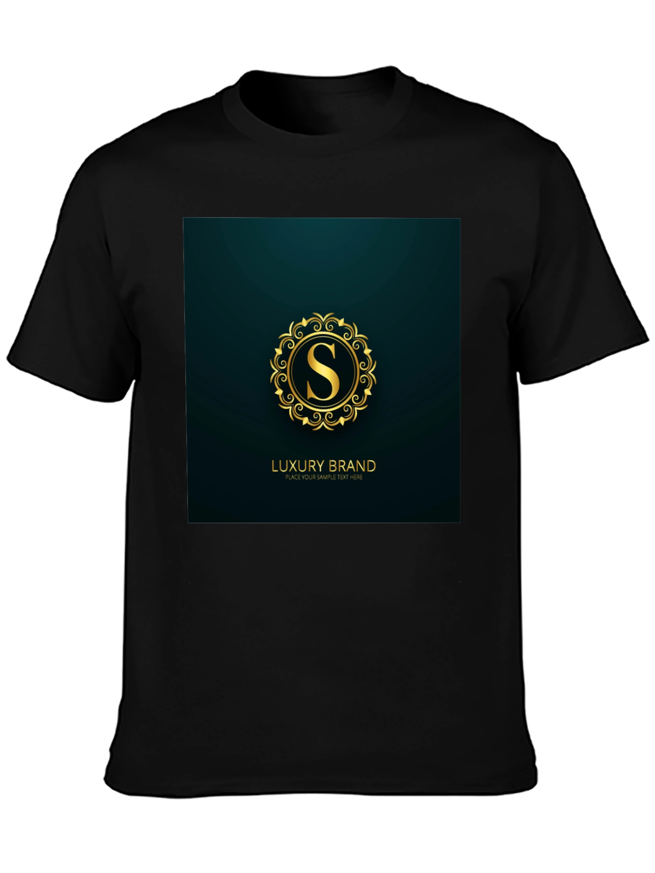 Luxury Brand S Logo Black T-Shirt