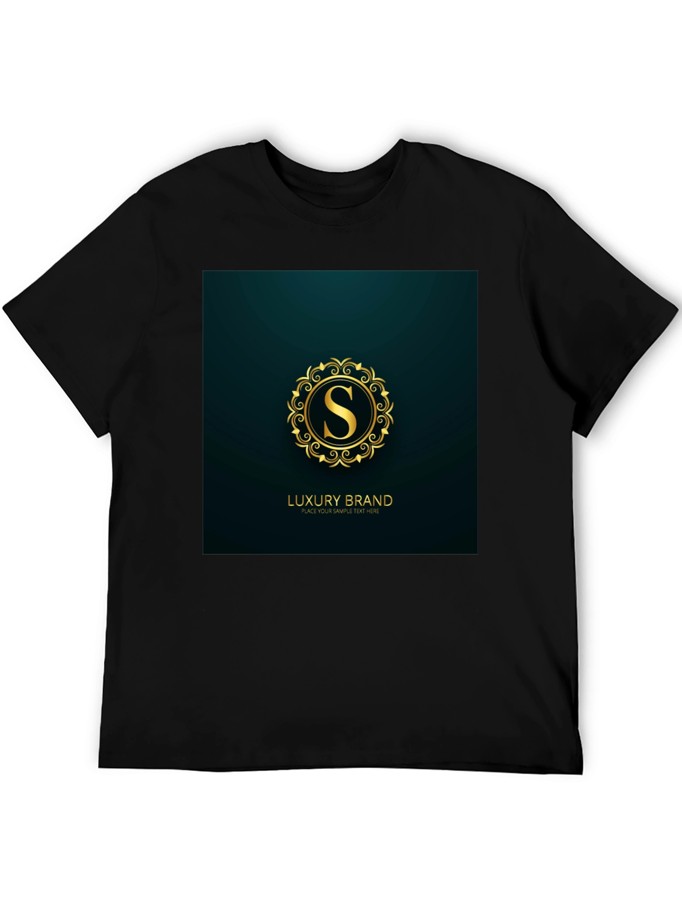 Luxury Brand S Logo Black T-Shirt