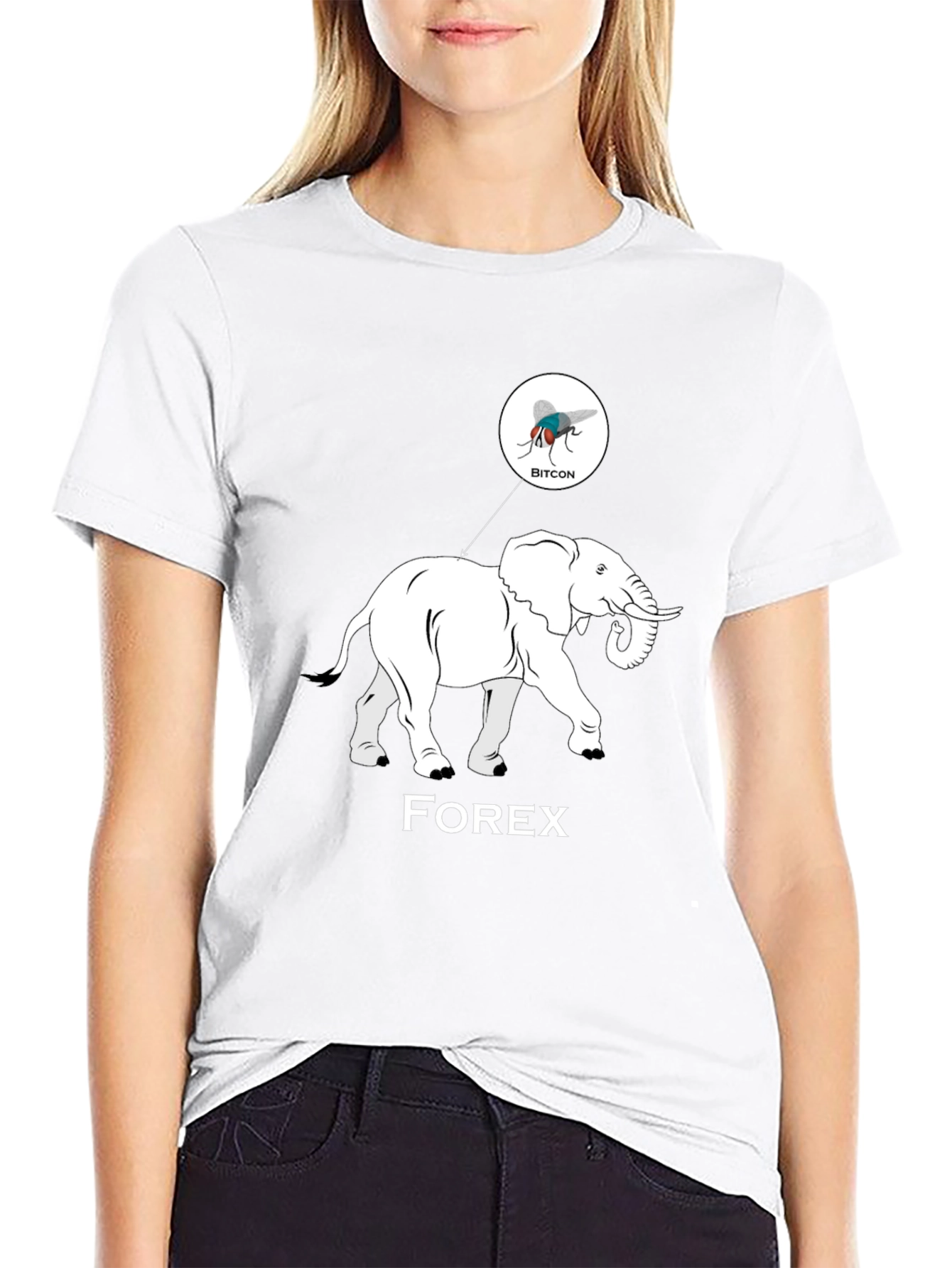 Forex Elephant Bitcoin Fly Graphic Tee