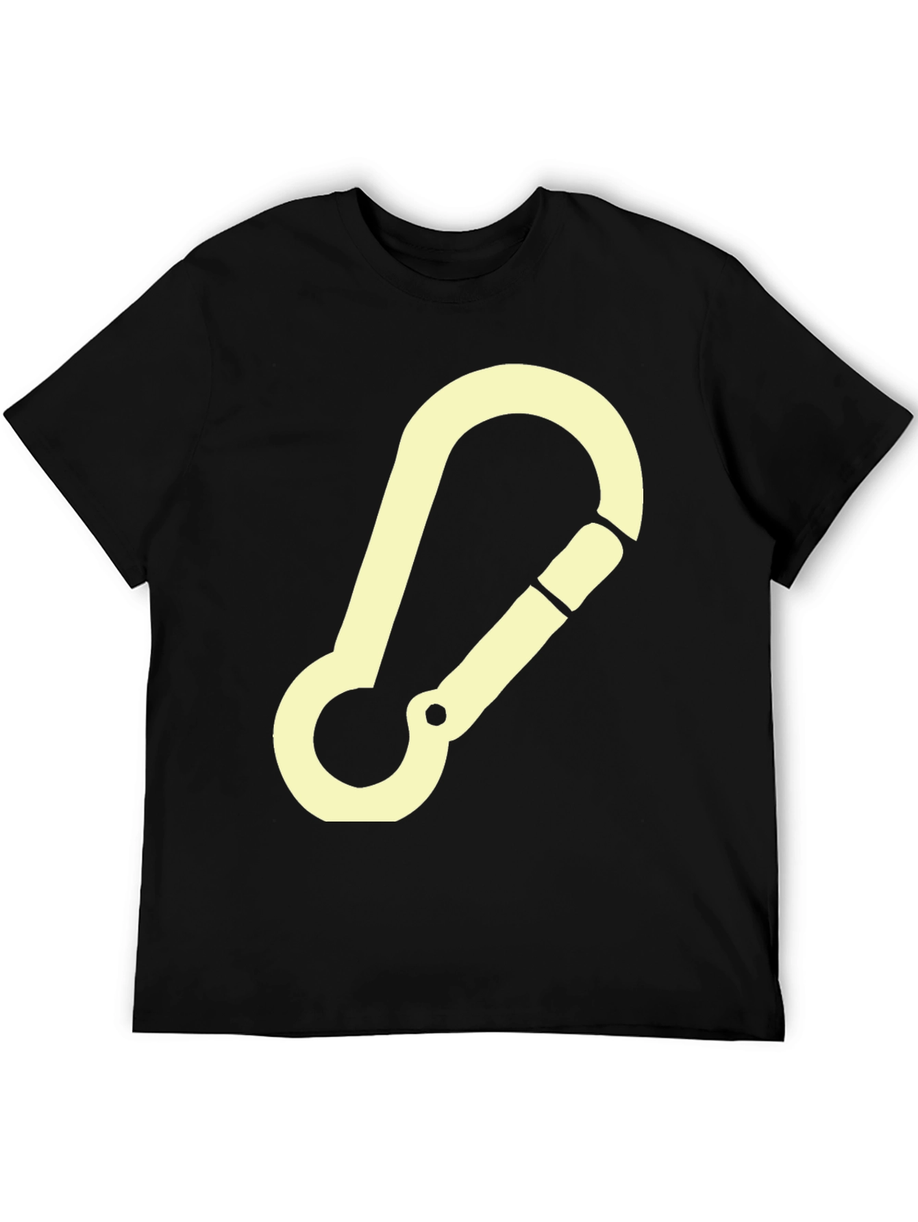 Carabiner Graphic Tee - Black Cotton T-Shirt