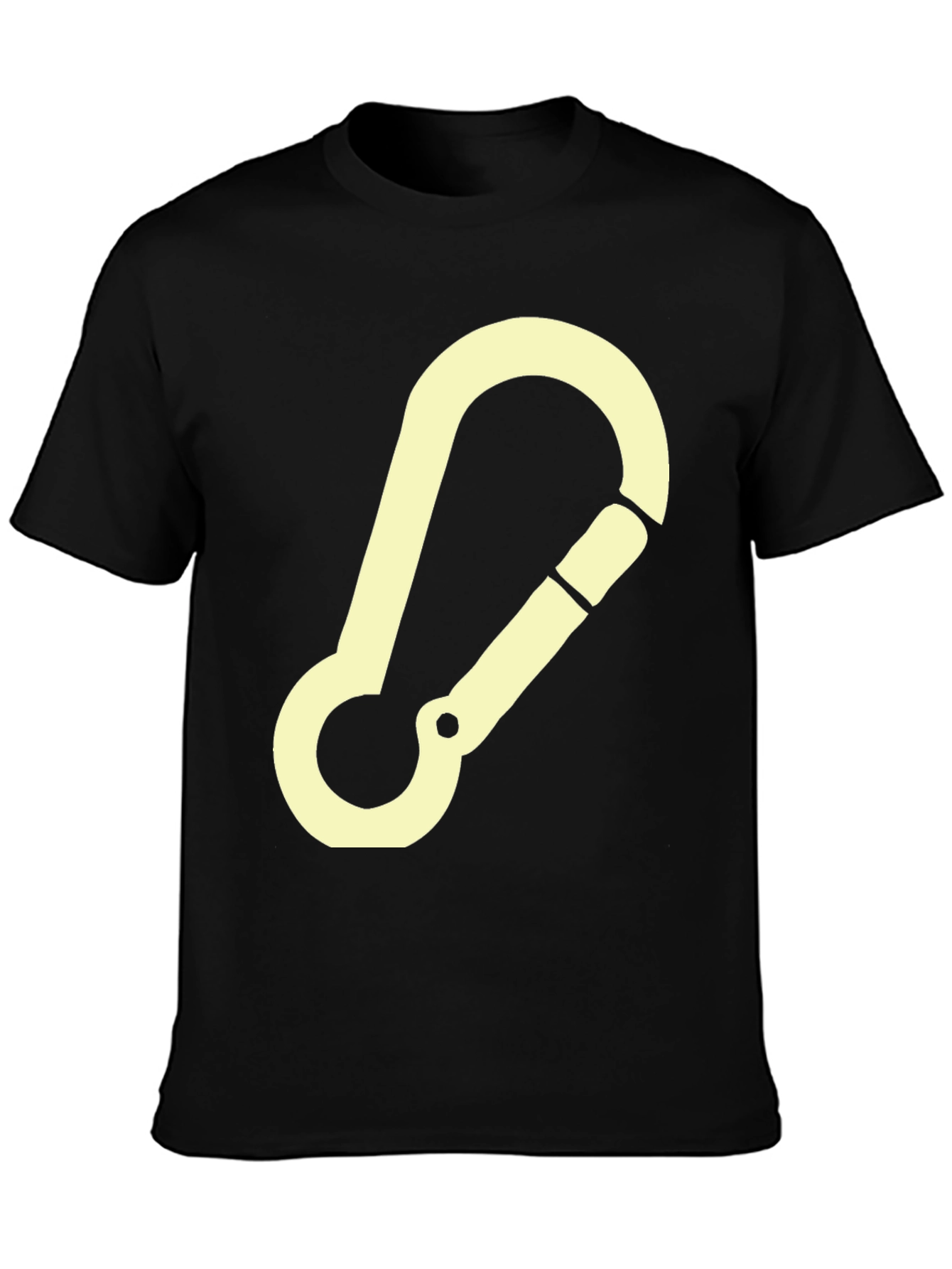 Carabiner Graphic Tee - Black Cotton T-Shirt