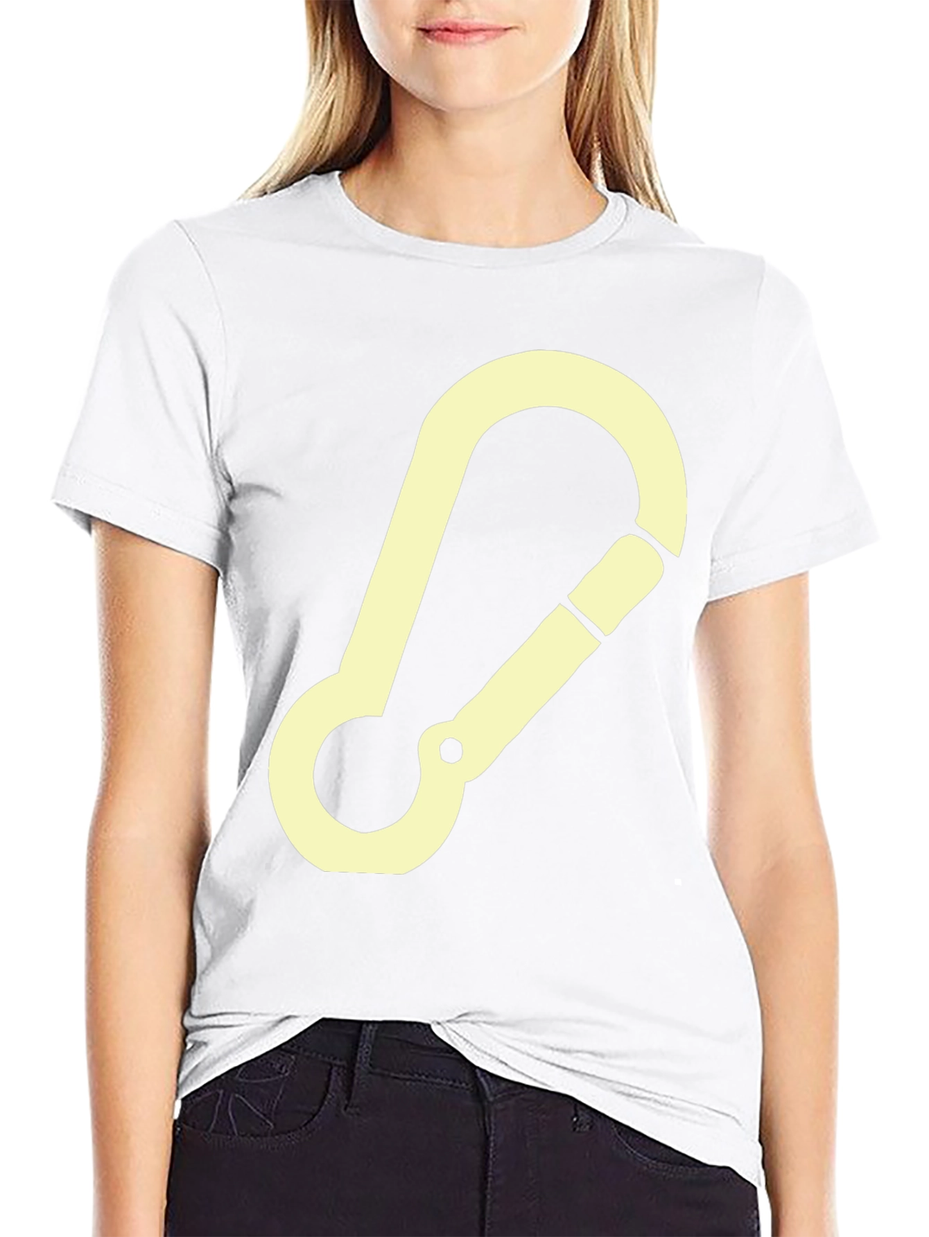 Carabiner Graphic Tee - Black Cotton T-Shirt