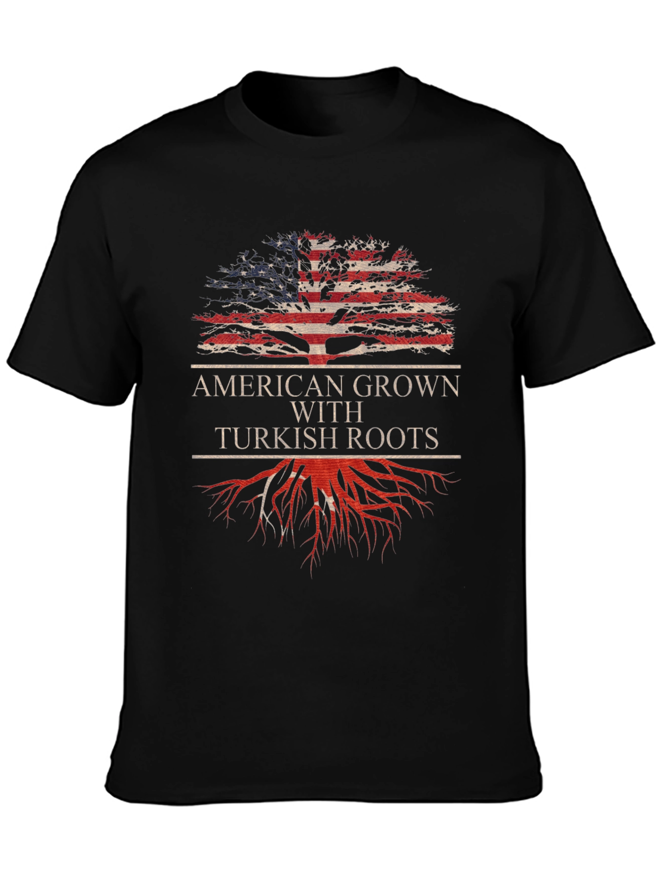 American Grown Turkish Roots Graphic T-Shirt