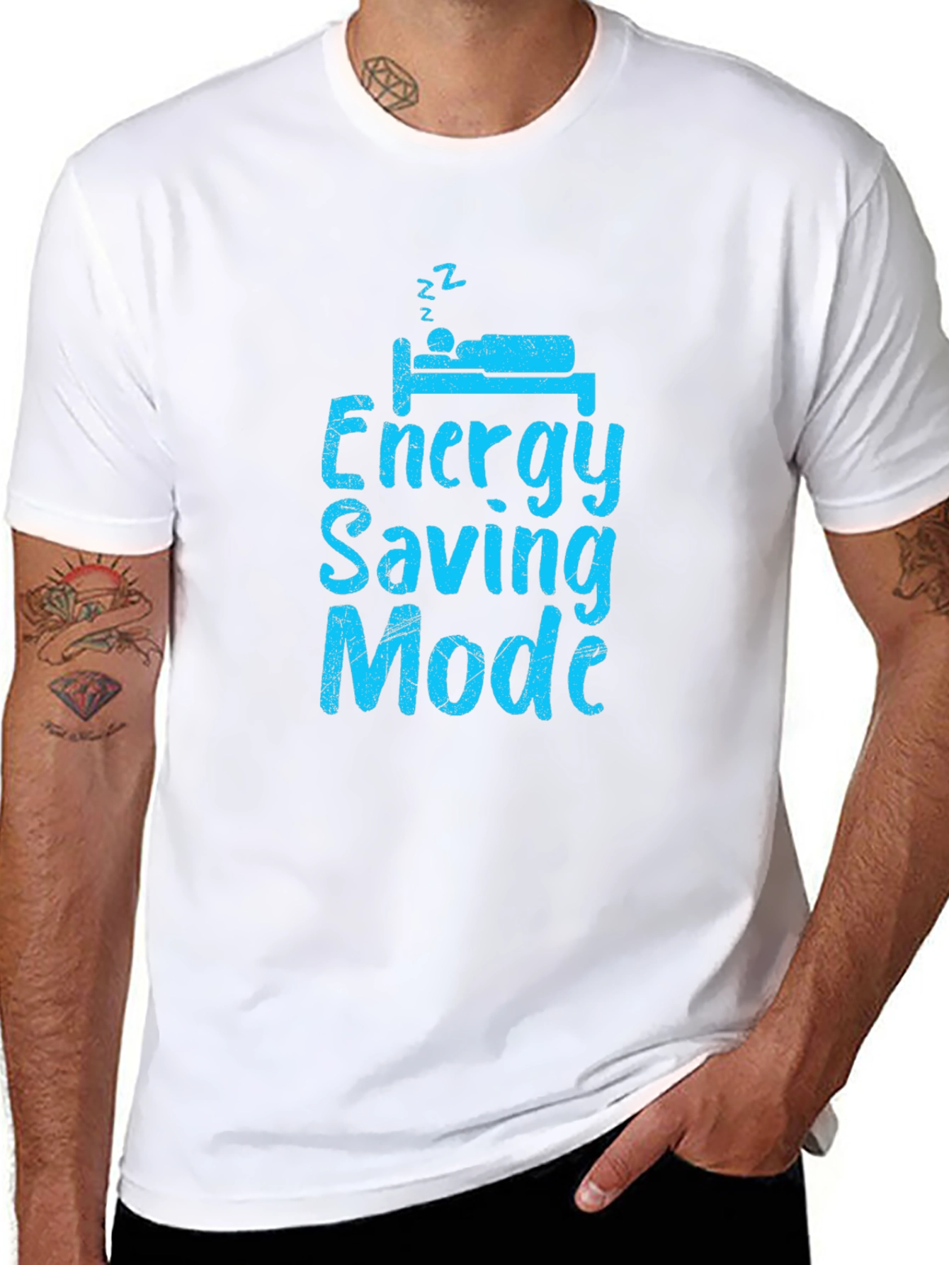 Energy Saving Mode - Black T-Shirt