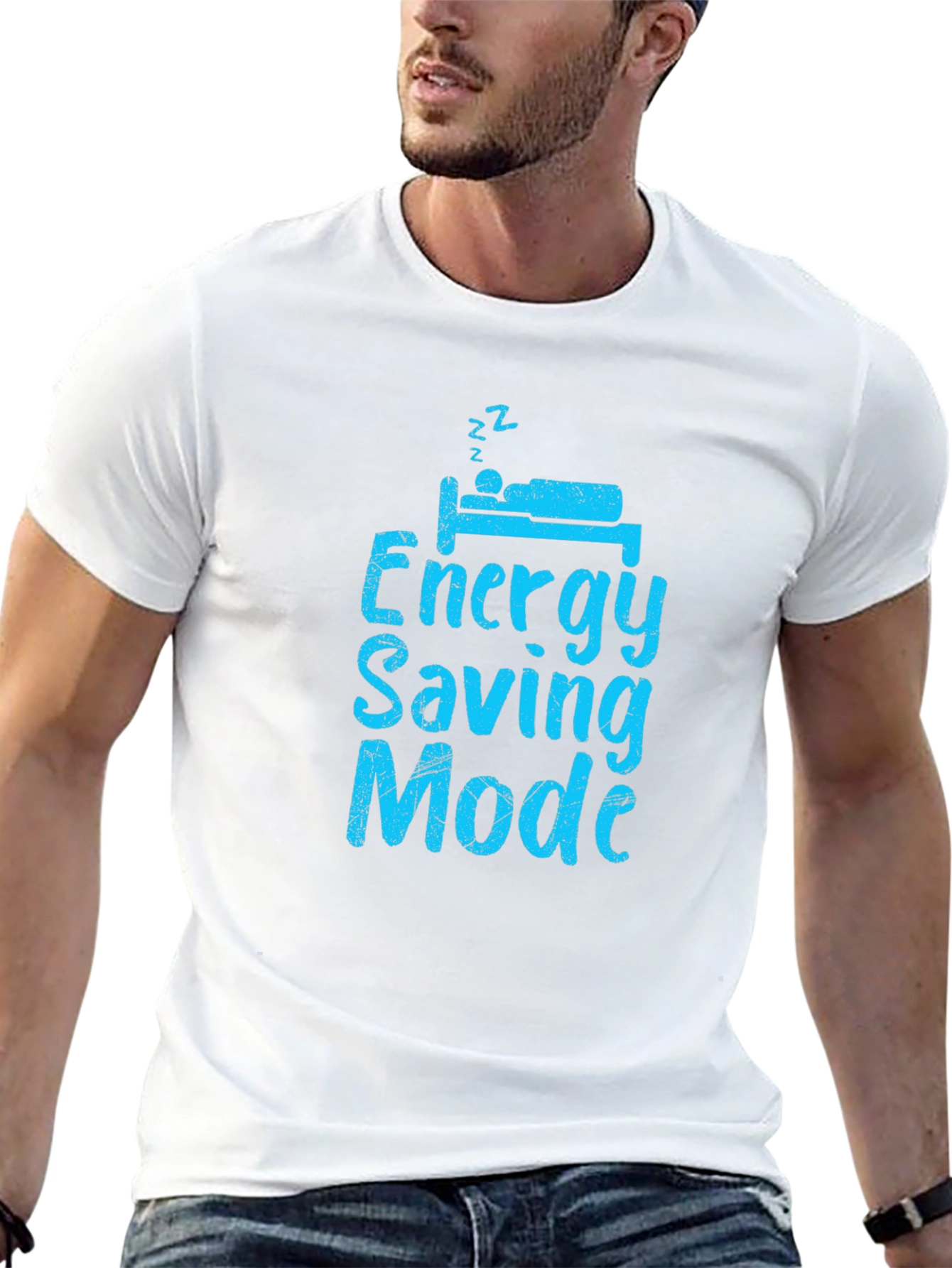 Energy Saving Mode - Black T-Shirt