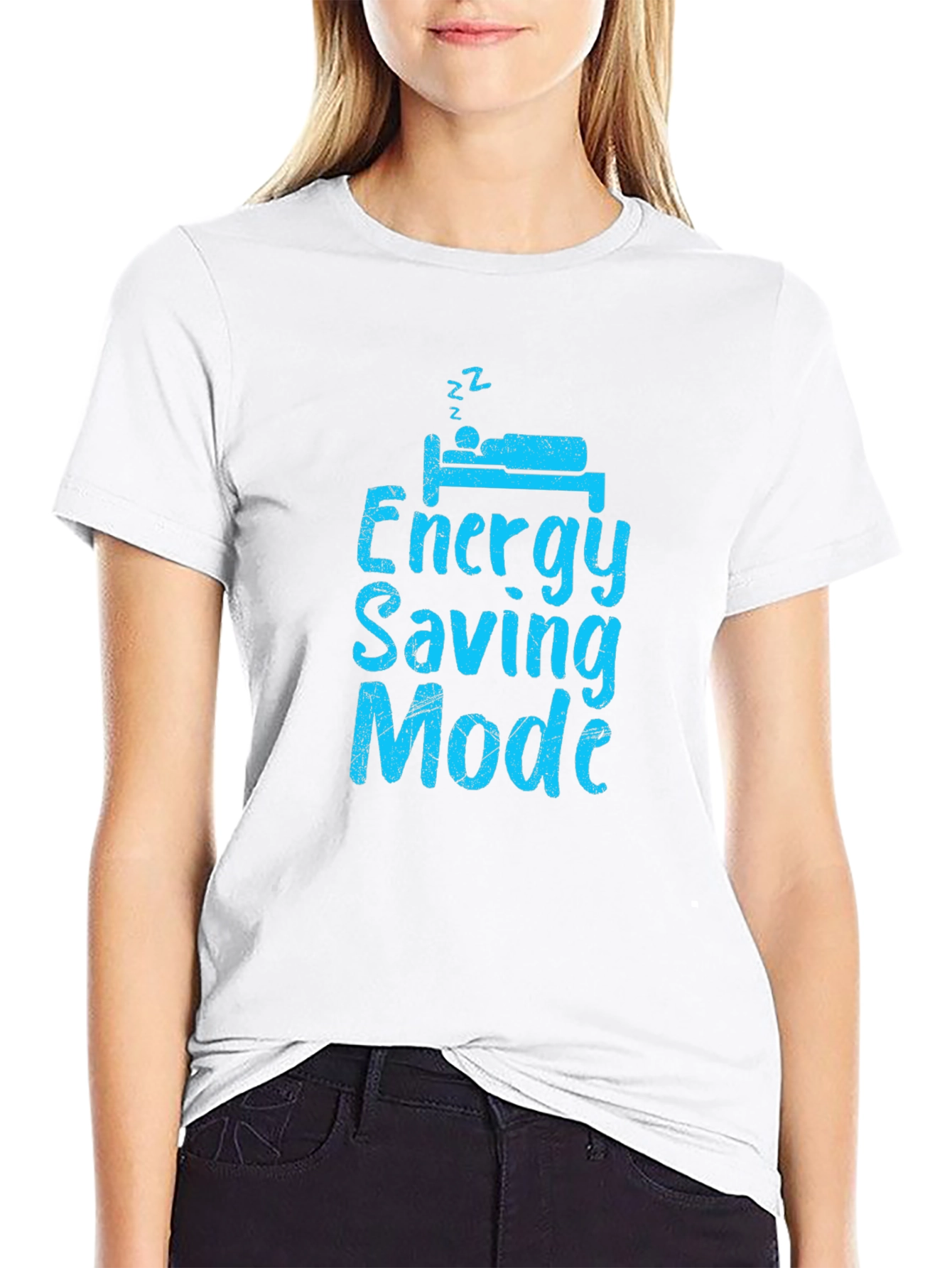 Energy Saving Mode - Black T-Shirt