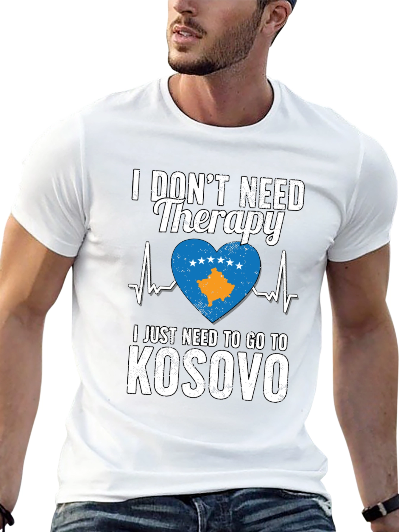 Kosovo Travel Therapy Graphic T-Shirt