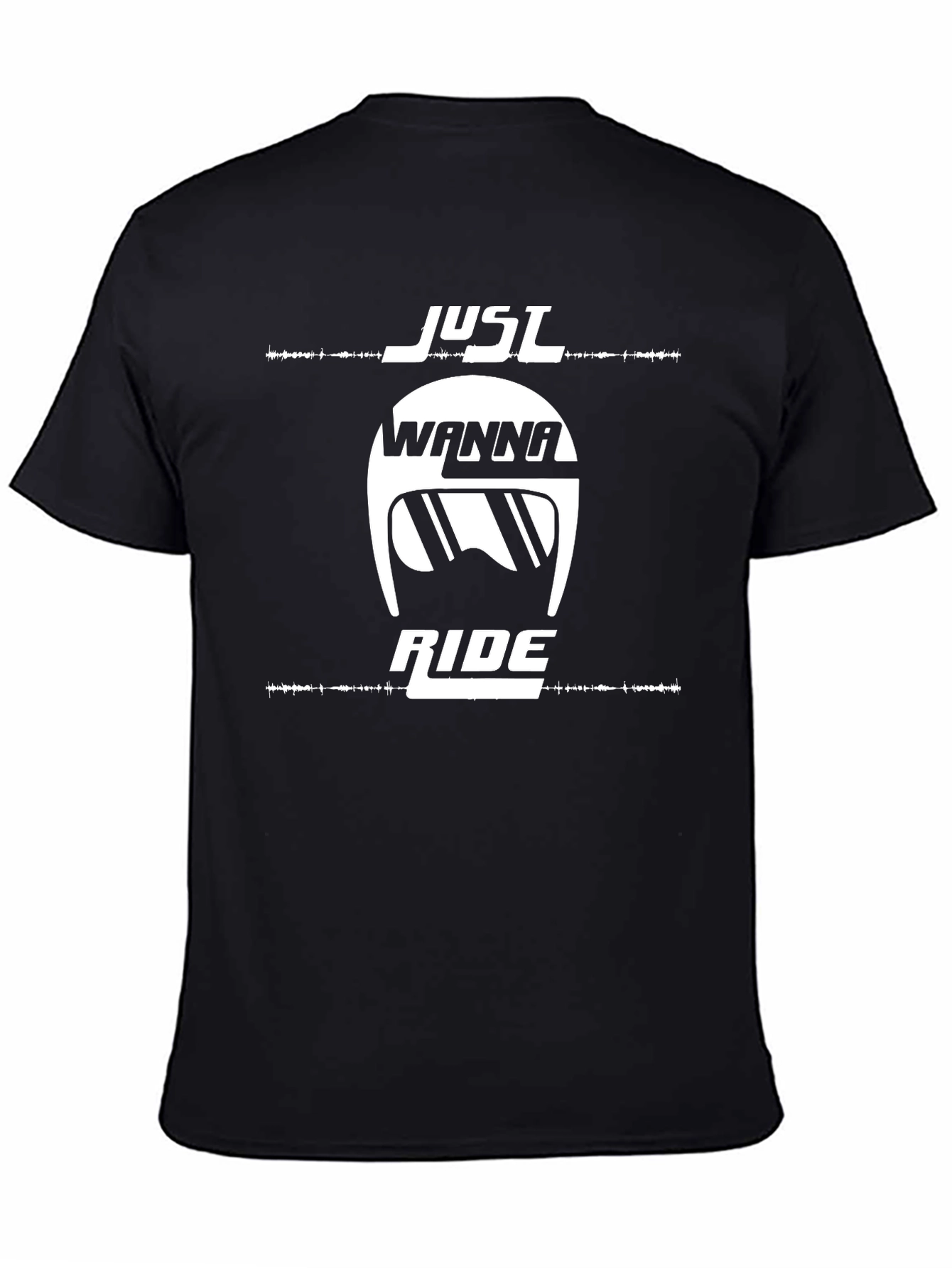 Just Wanna Ride Graphic Tee - Black Cotton T-Shirt